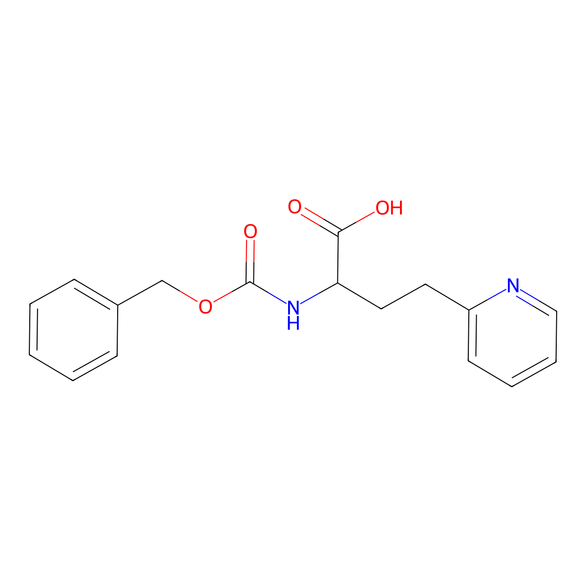 2-{[(Benzyloxy)carbonyl]amino}-4-(pyridin-2-yl)butanoic acid molecular structure, CAS 1702097-48-0