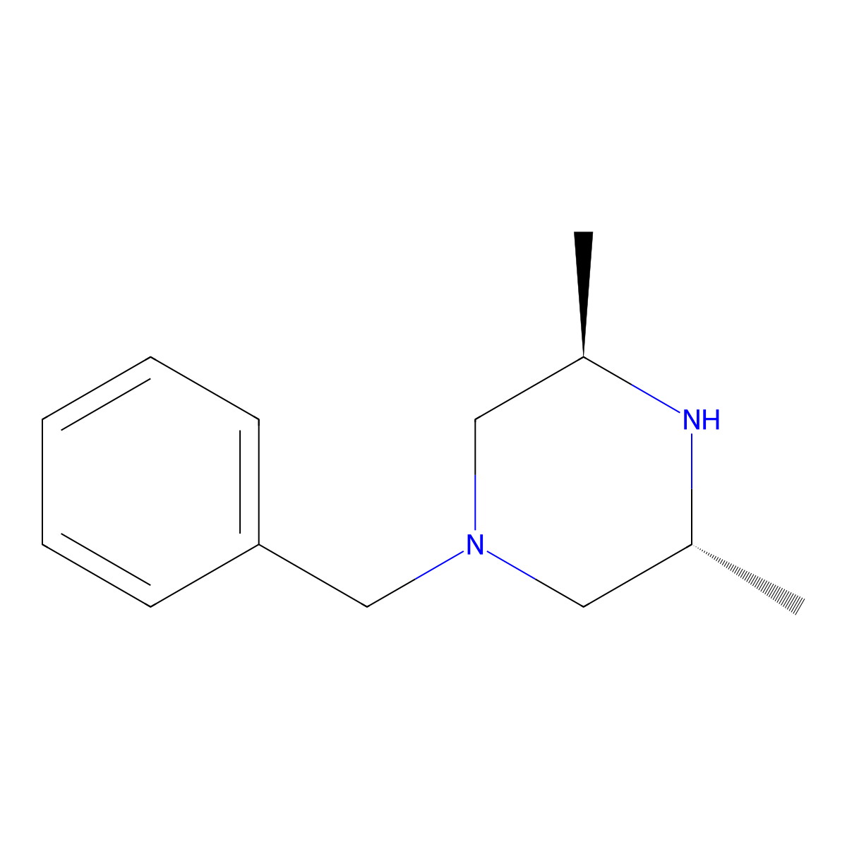 (3R,5R)-1-Benzyl-3,5-dimethylpiperazine molecular structure, CAS 170211-03-7