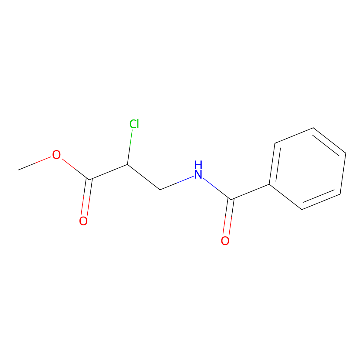 Methyl 2-chloro-3-(phenylformamido)propanoate molecular structure, CAS 1702112-18-2