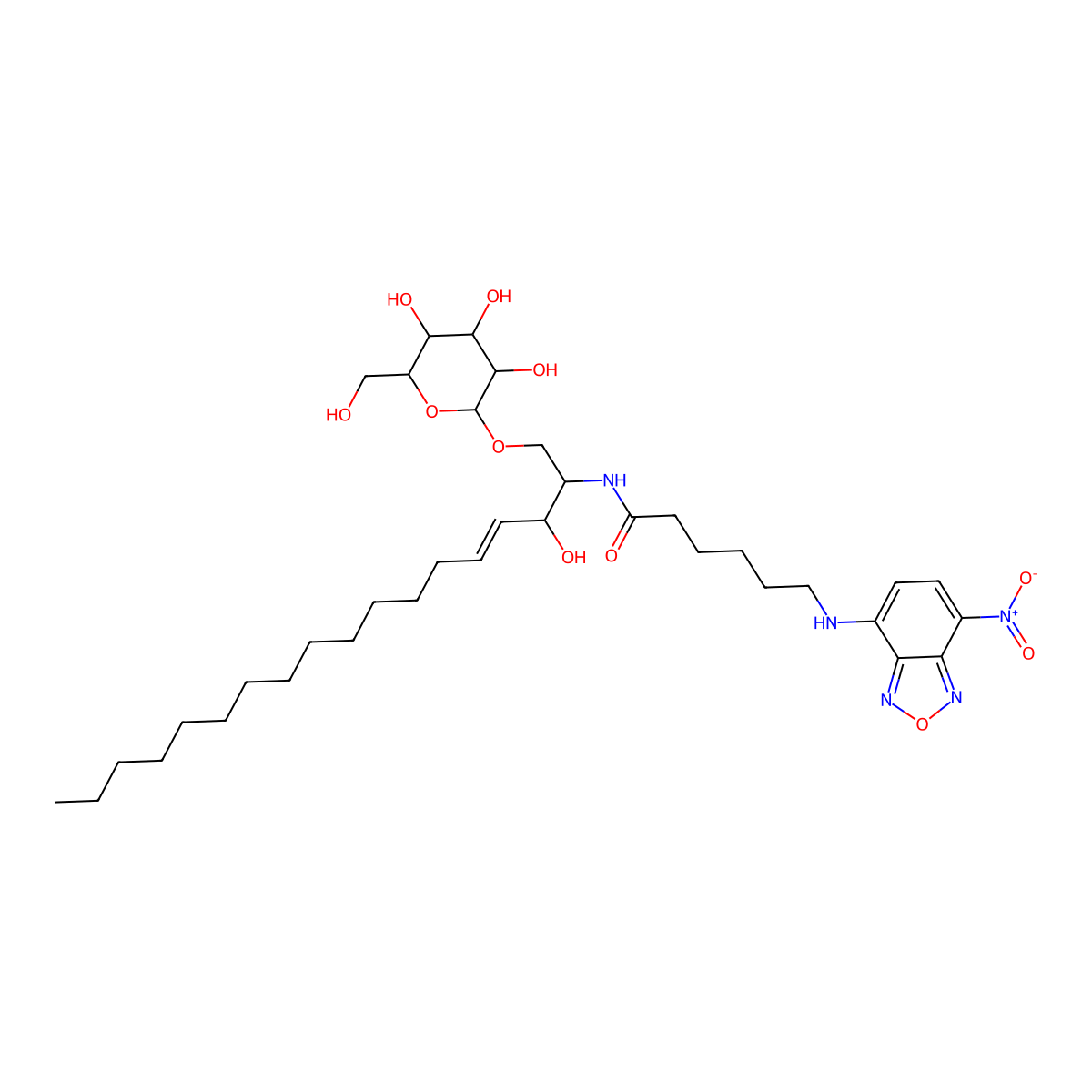 N-(NBD-Aminocaproyl)sphingosine beta-D-galactosyl, >=98% molecular structure, CAS 170212-26-7