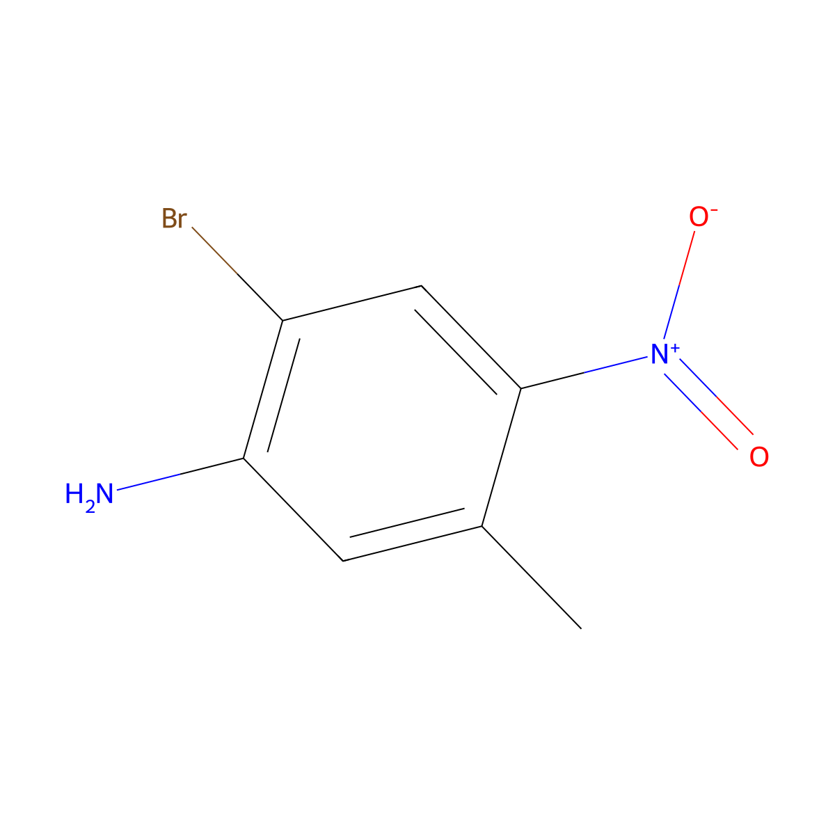 2-Bromo-5-methyl-4-nitroaniline molecular structure, CAS 1702151-01-6