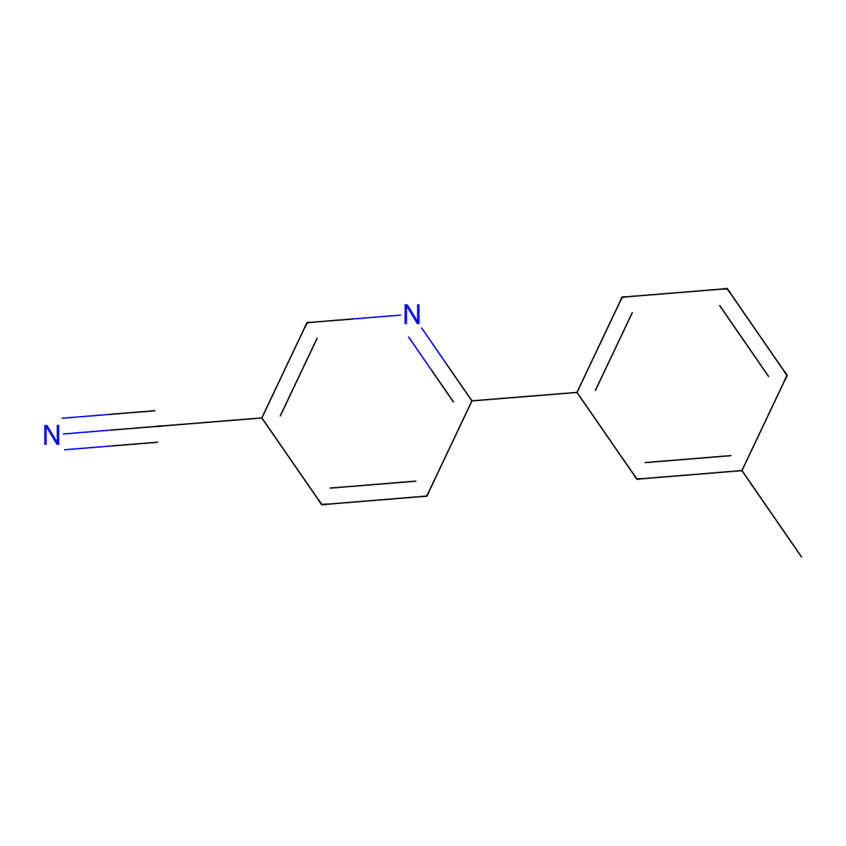 6-(3-Methylphenyl)-3-pyridinecarbonitrile molecular structure, CAS 1702163-65-2