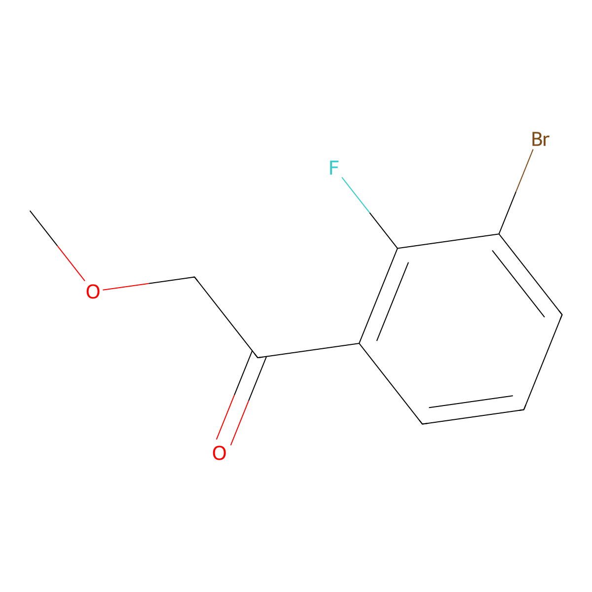 1-(3-Bromo-2-fluorophenyl)-2-methoxyethanone molecular structure, CAS 1702168-23-7