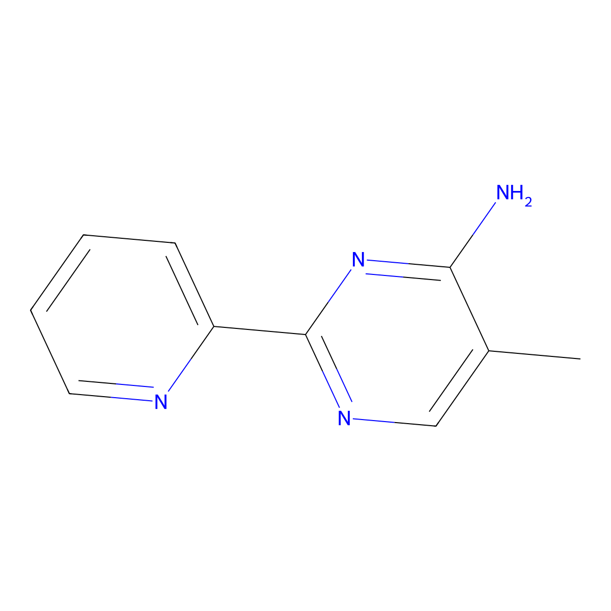 5-Methyl-2-(pyridin-2-yl)pyrimidin-4-amine molecular structure, CAS 1702169-08-1