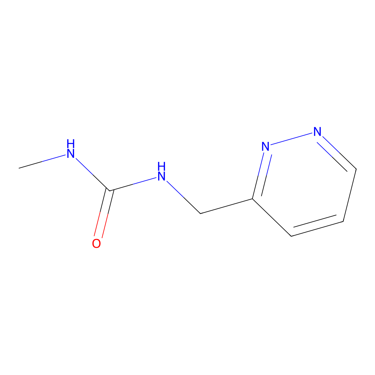 3-Methyl-1-[(pyridazin-3-yl)methyl]urea molecular structure, CAS 1702174-33-1
