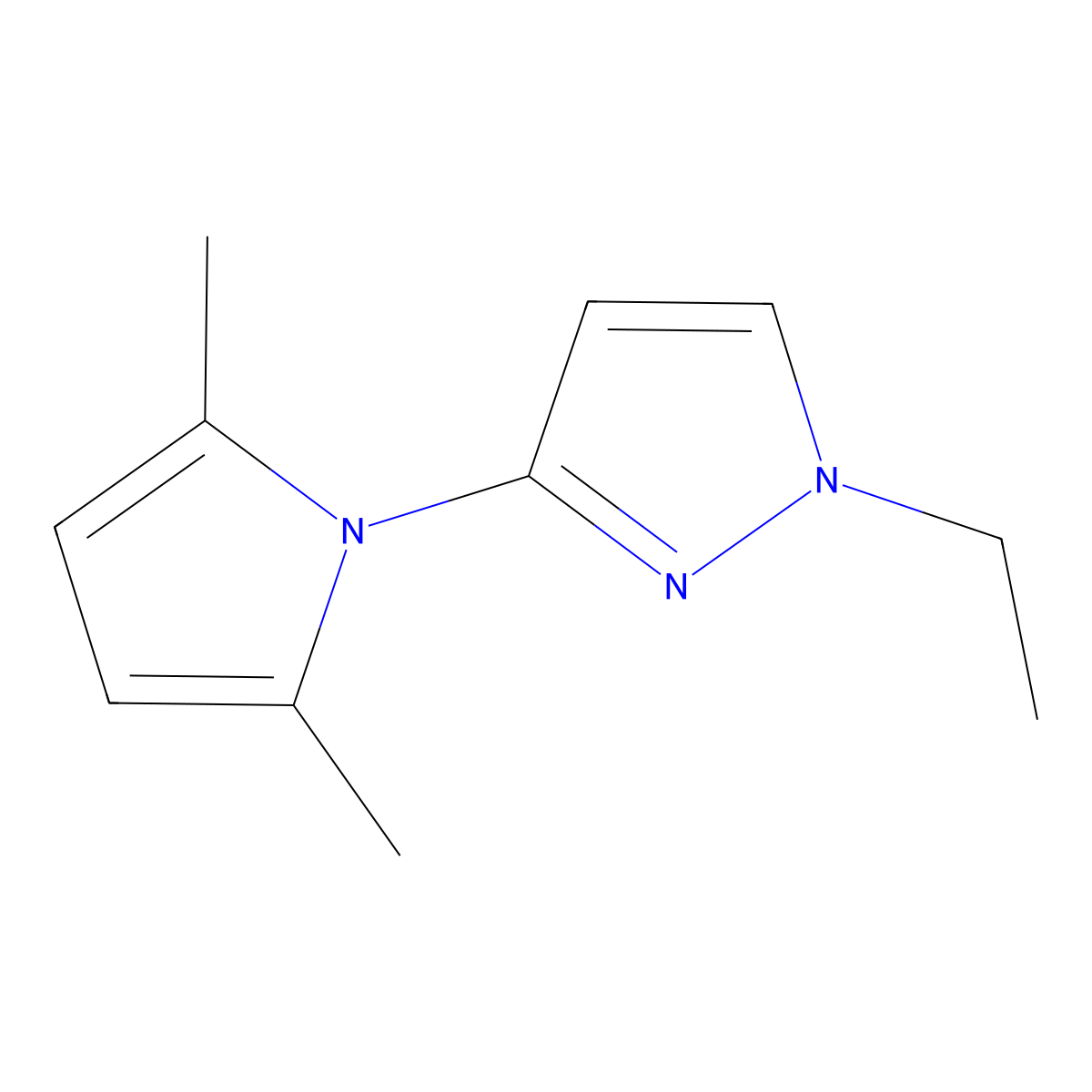 3-(2,5-Dimethylpyrrol-1-YL)-1-ethyl-pyrazole molecular structure, CAS 1702192-55-9