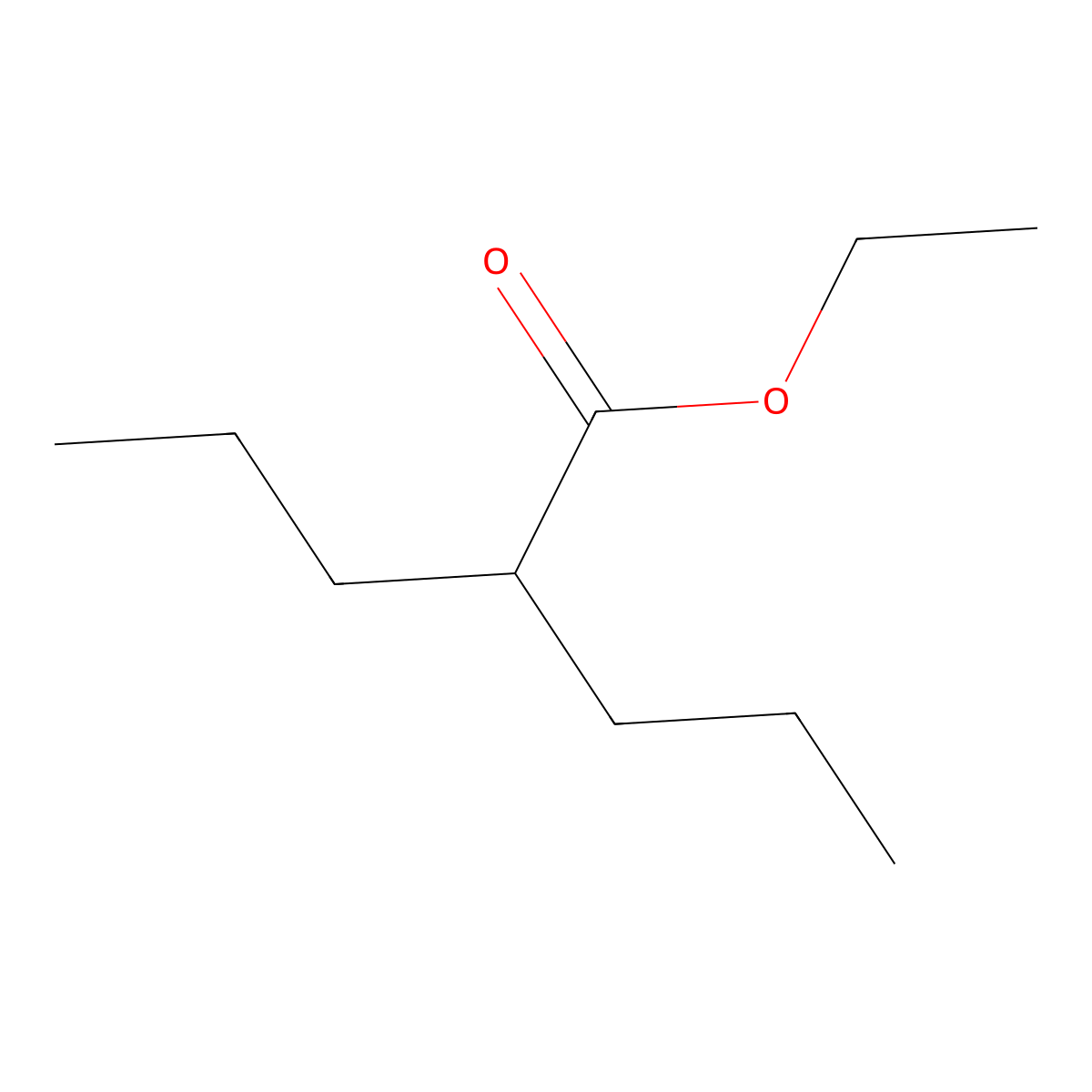 Valproic acid ethyl ester molecular structure, CAS 17022-31-0