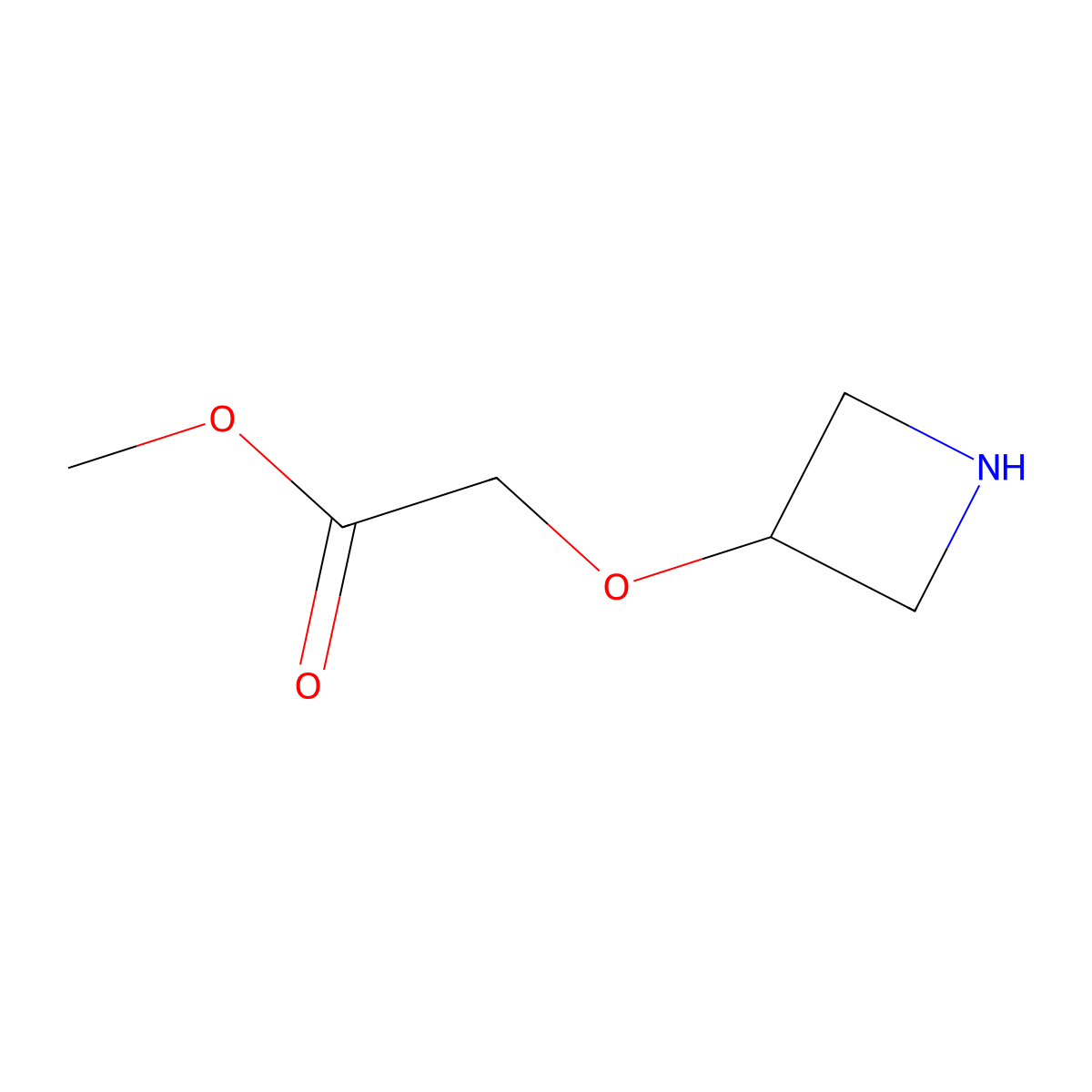 Methyl 2-(azetidin-3-yloxy)acetate molecular structure, CAS 1702208-22-7