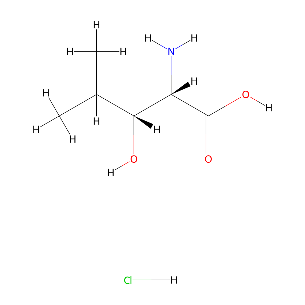 (2S,3R)-2-Amino-3-hydroxy-4-methylpentanoic acid hydrochloride molecular structure, CAS 1702288-60-5