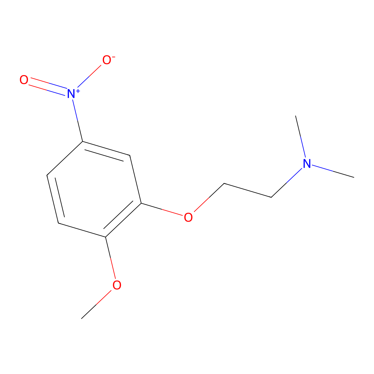 2-(2-Dimethylaminoethoxy)-4-nitroanisole molecular structure, CAS 170229-67-1