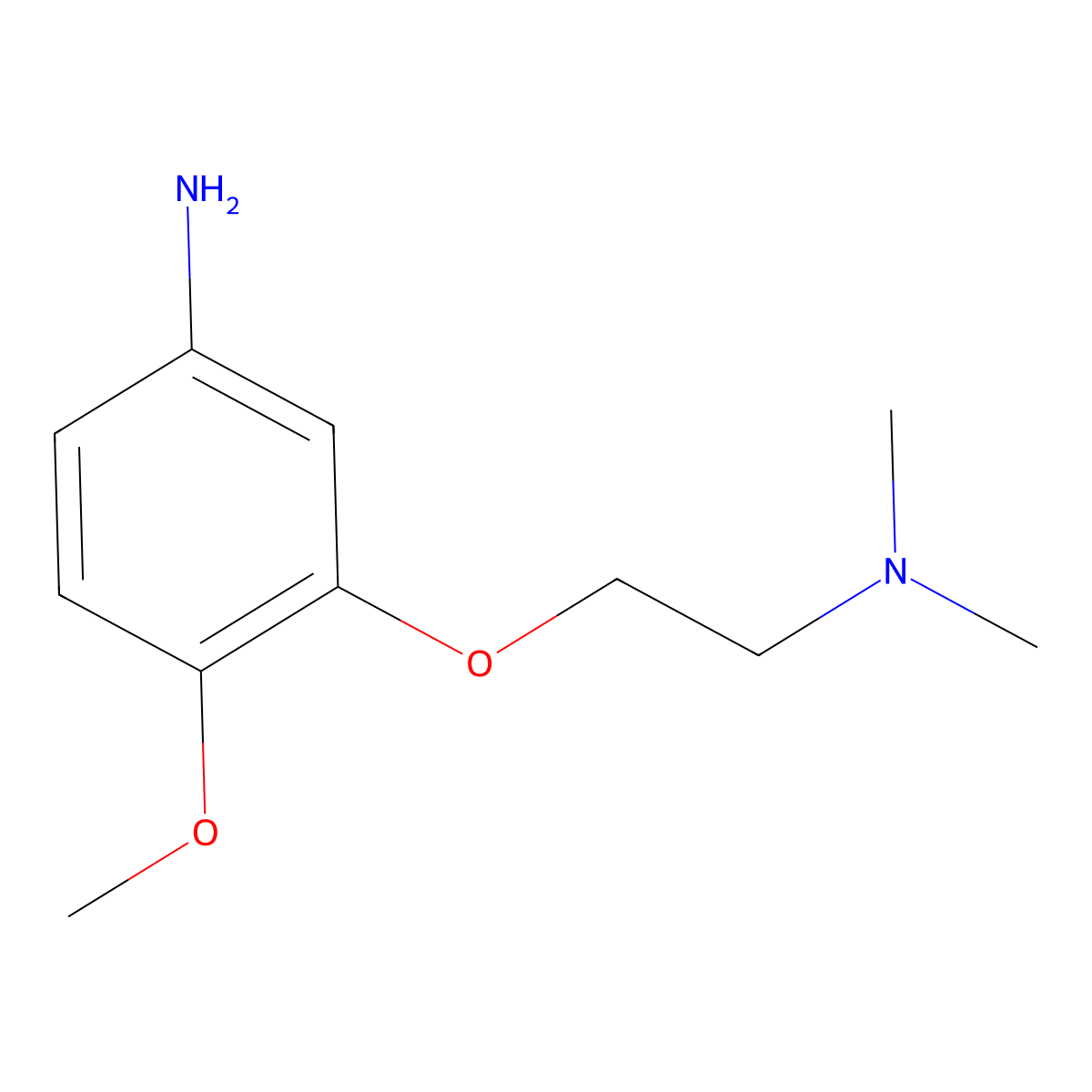 3-(2-(Dimethylamino)ethoxy)-4-methoxyaniline molecular structure, CAS 170229-68-2