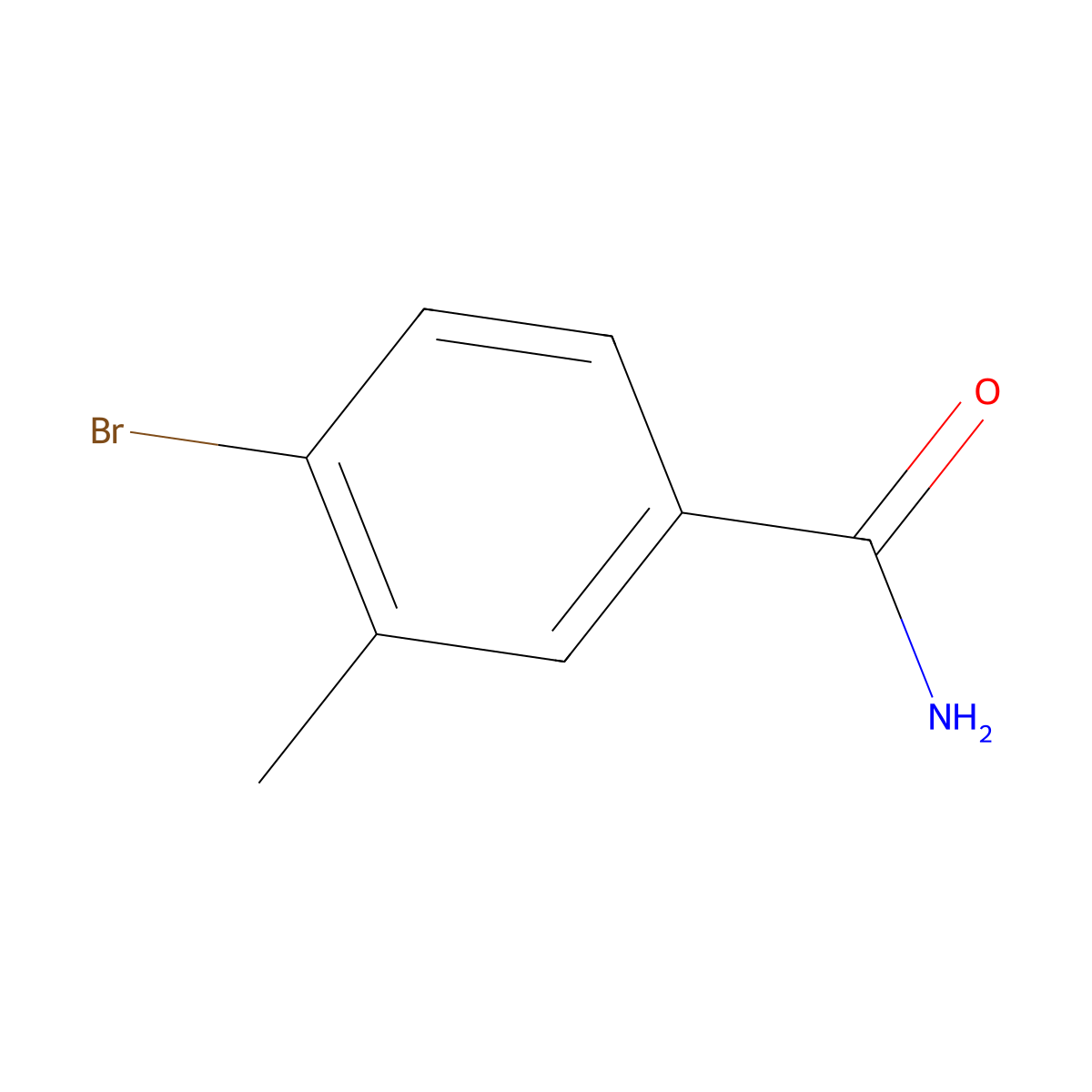 4-Bromo-3-methylbenzamide molecular structure, CAS 170229-98-8