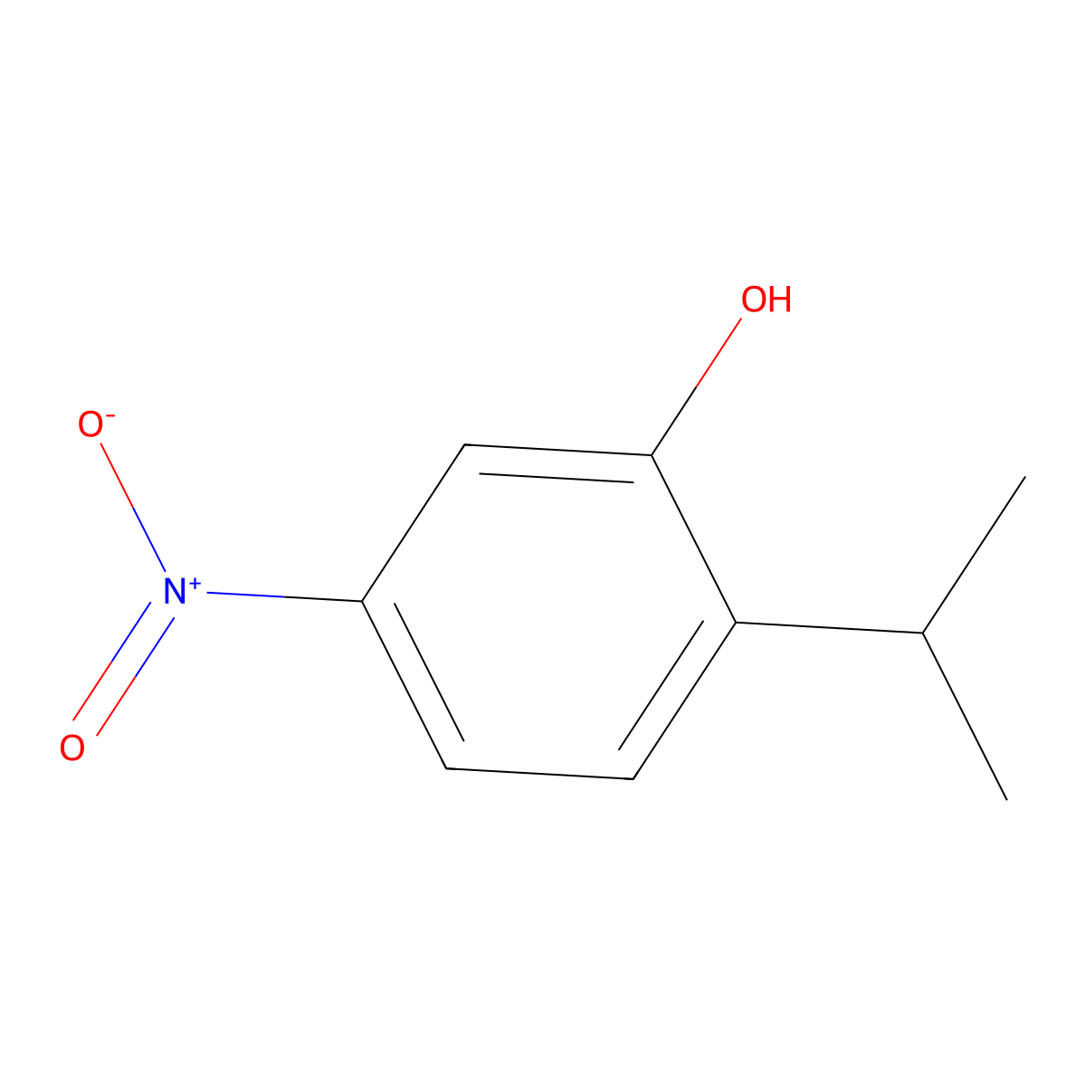 2-Isopropyl-5-nitrophenol molecular structure, CAS 170230-13-4