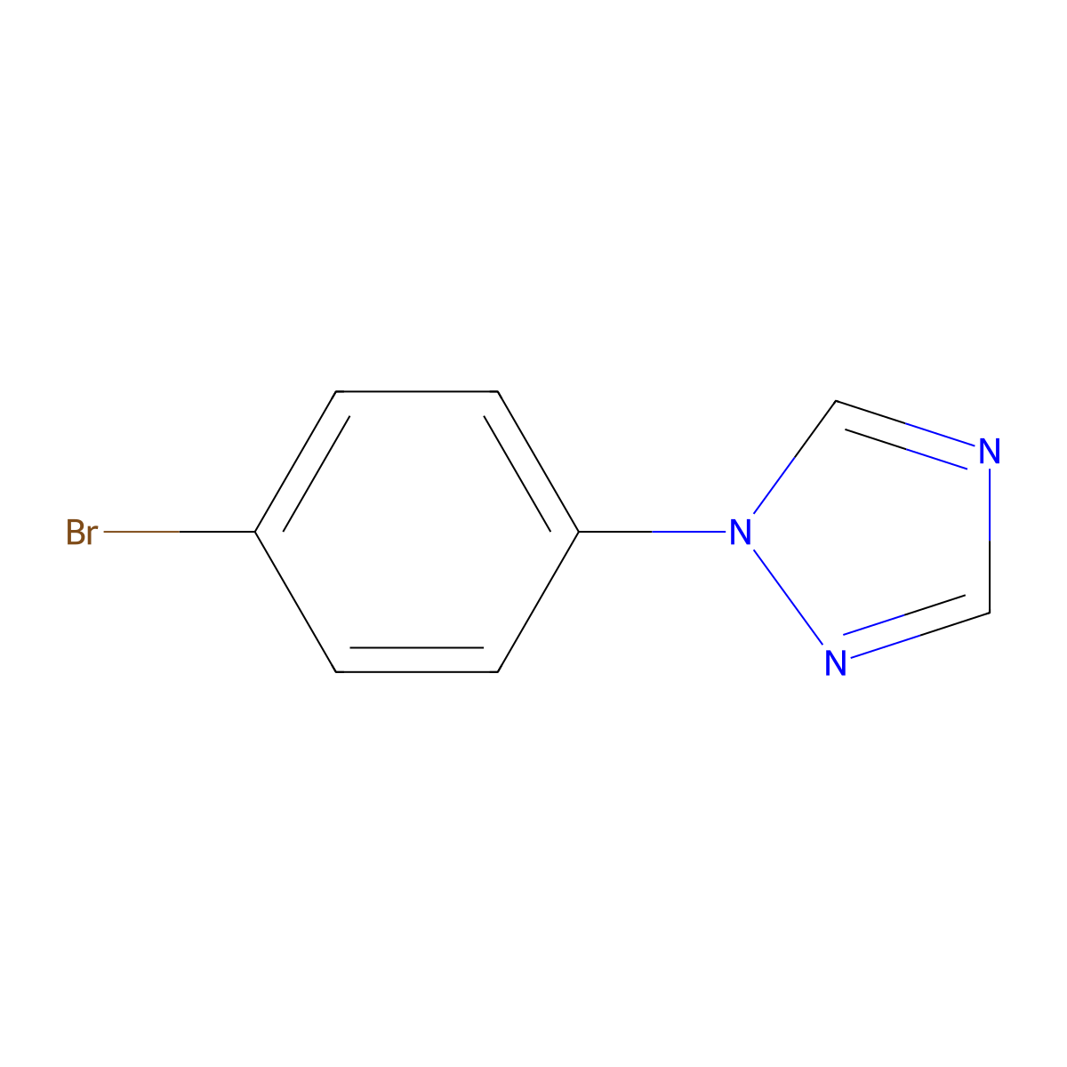 1-(4-bromophenyl)-1H-1,2,4-triazole molecular structure, CAS 170230-23-6