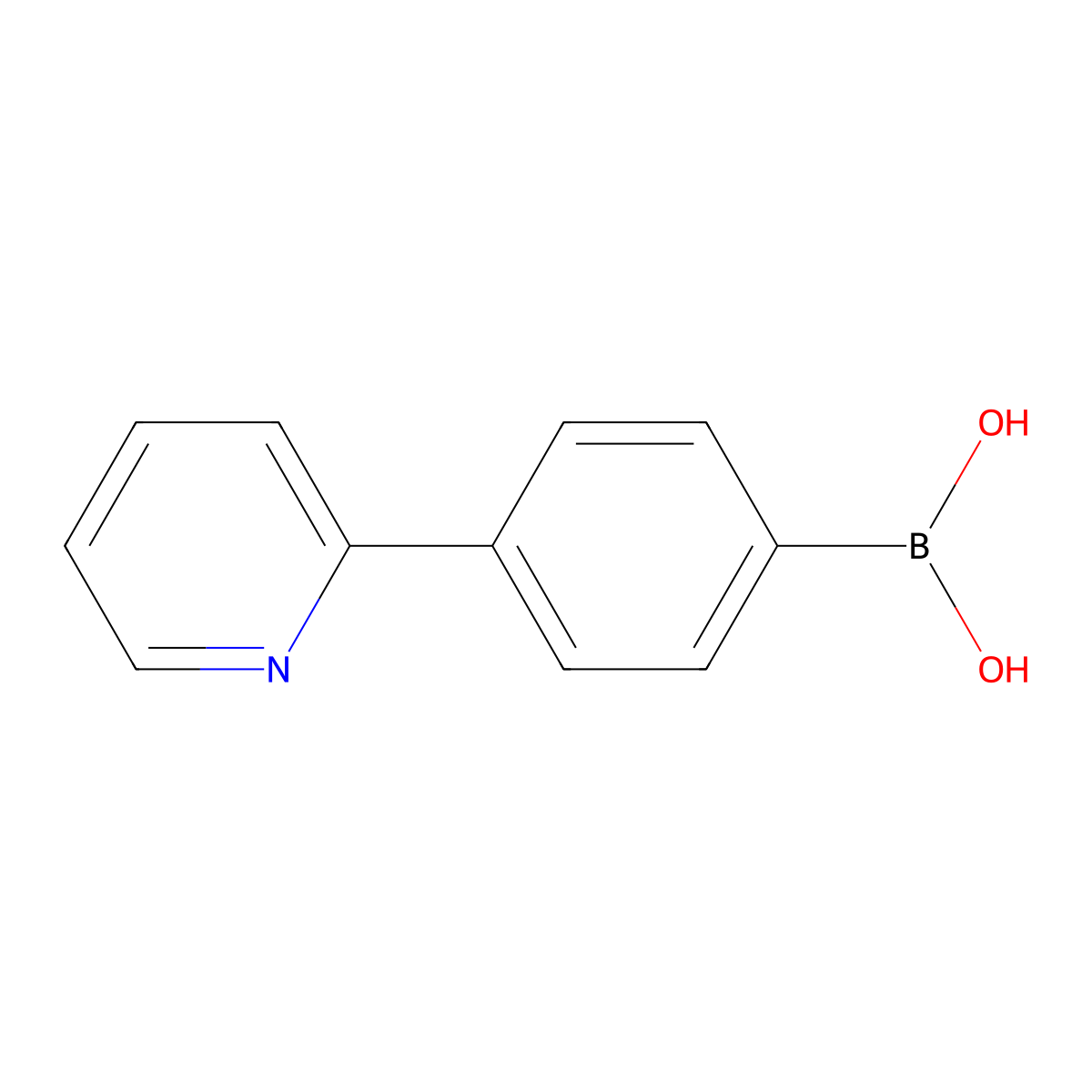 B-(4-(2-Pyridinyl)phenyl)boronic acid molecular structure, CAS 170230-27-0