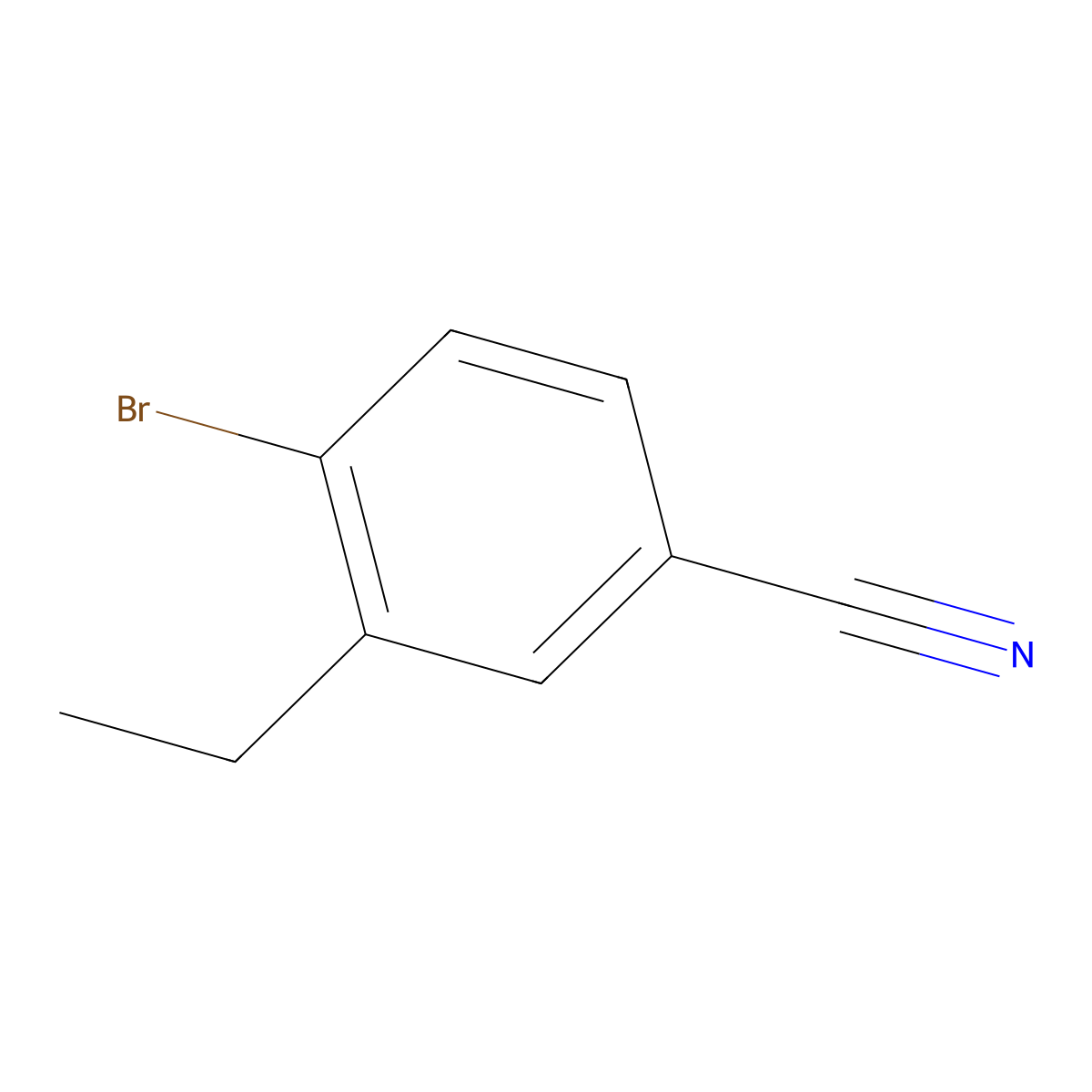 4-Bromo-3-ethylbenzonitrile molecular structure, CAS 170230-29-2