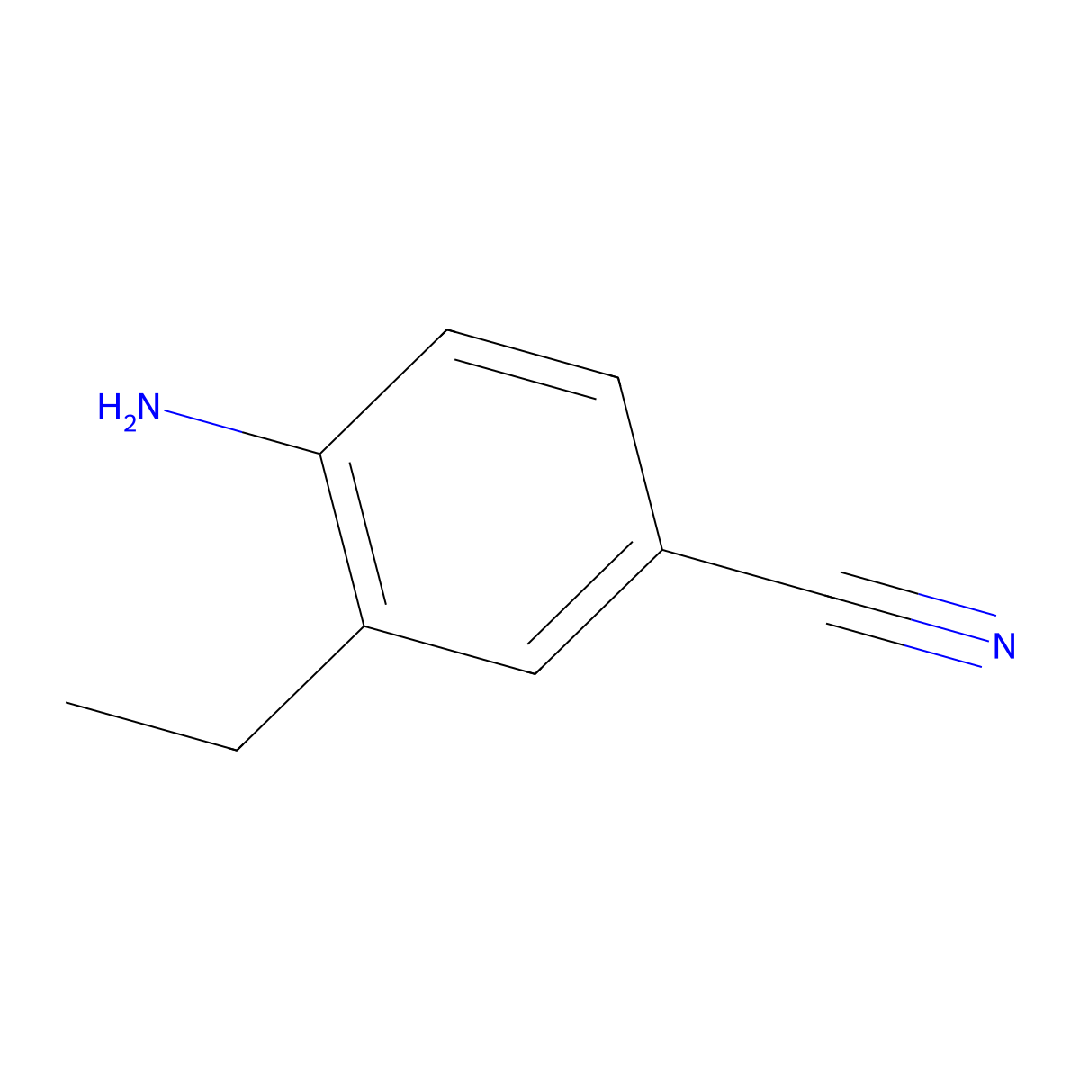 4-Amino-3-ethylbenzonitrile molecular structure, CAS 170230-87-2