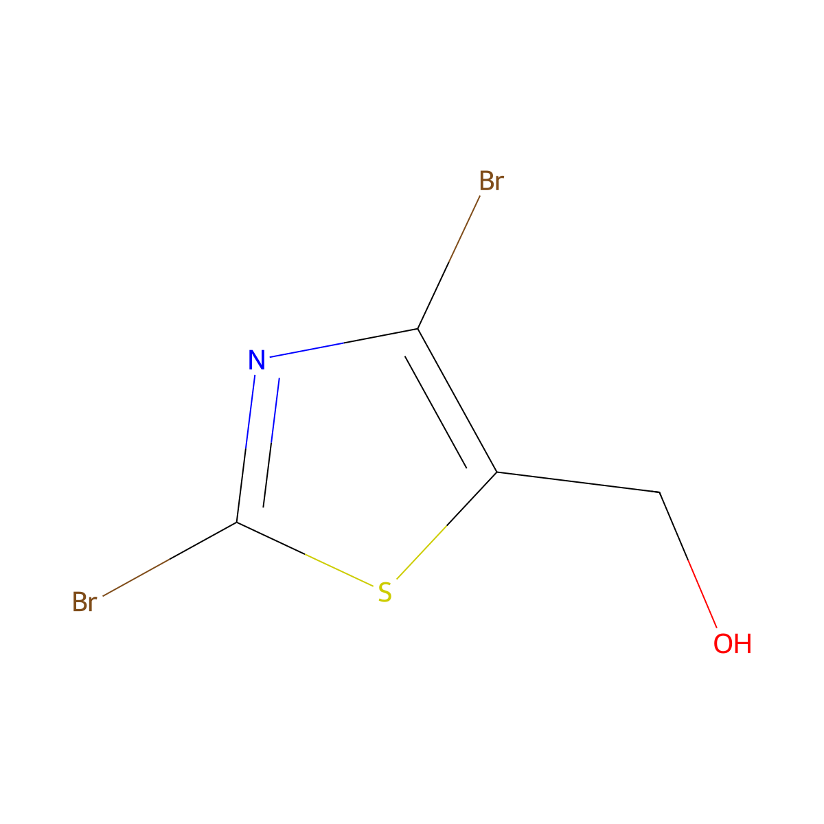 2,4-Dibromothiazole-5-methanol molecular structure, CAS 170232-68-5