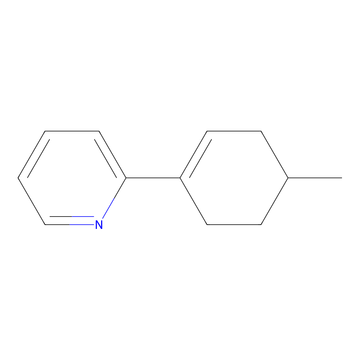 2-(4-Methyl-1-cyclohexen-1-yl)pyridine molecular structure, CAS 1702339-15-8
