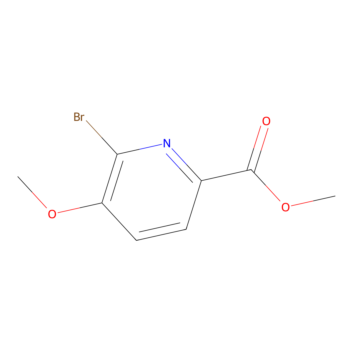 Methyl 6-bromo-5-methoxypicolinate molecular structure, CAS 170235-18-4