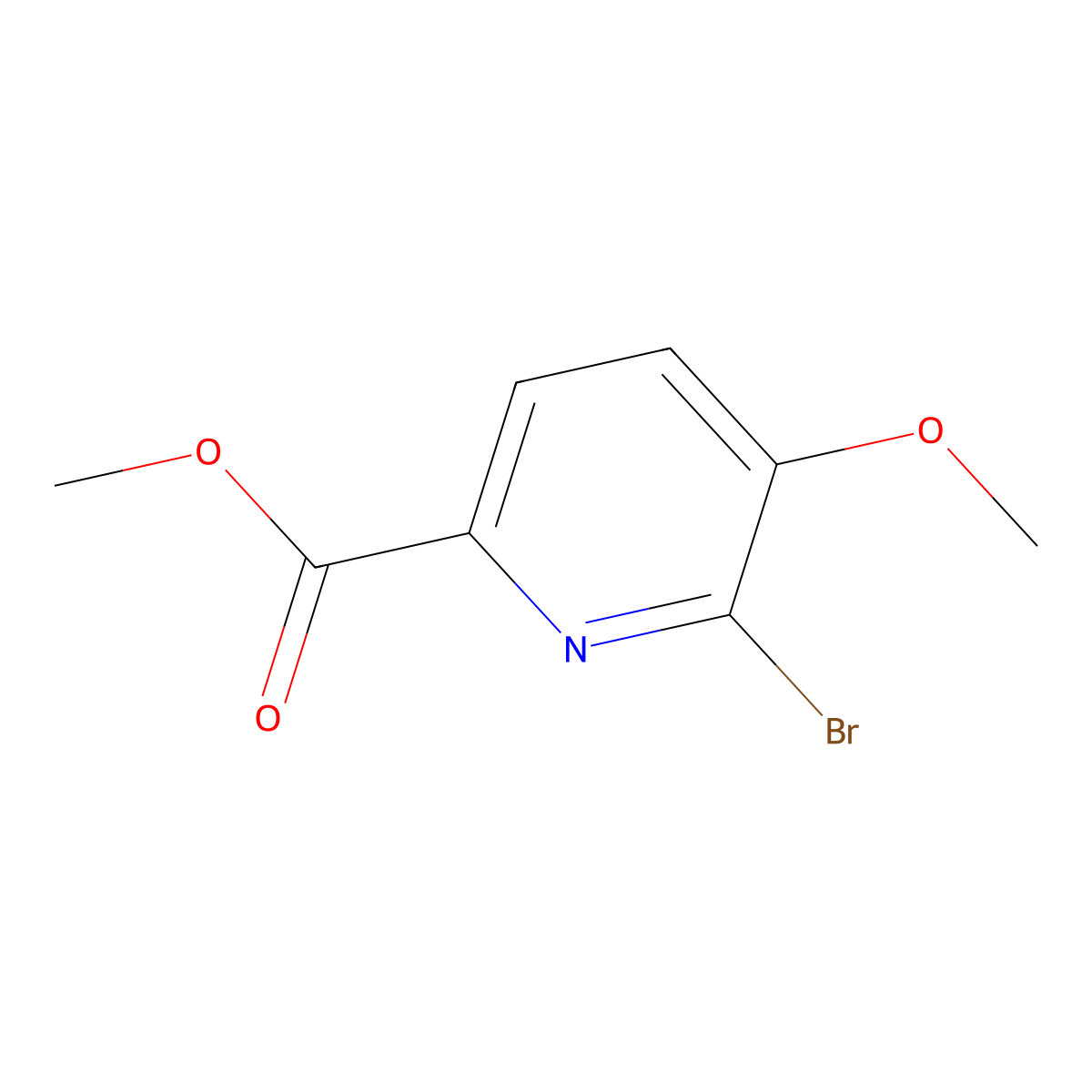 Methyl 6-bromo-5-methoxypicolinate molecular structure, CAS 170235-18-4