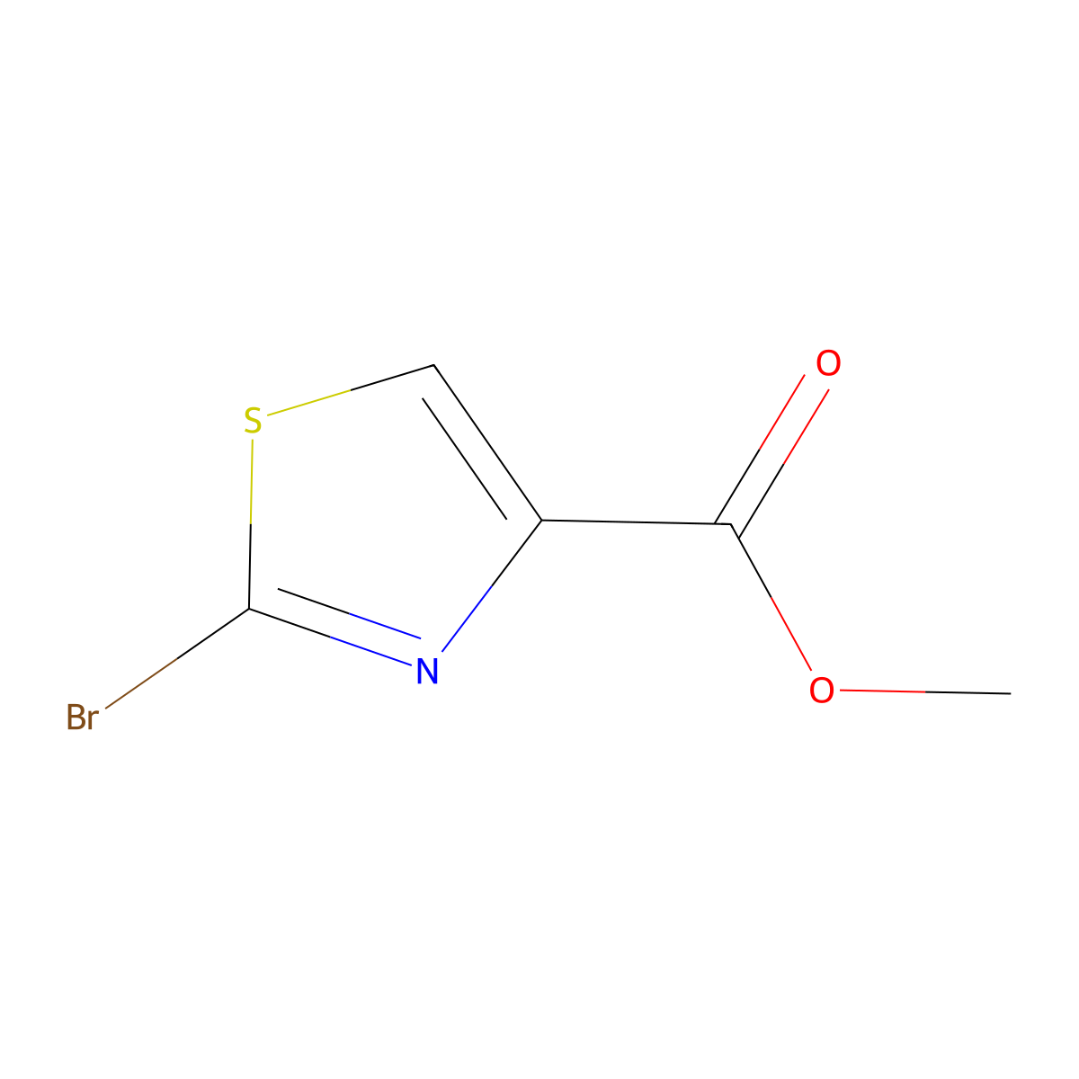 Methyl 2-bromothiazole-4-carboxylate molecular structure, CAS 170235-26-4