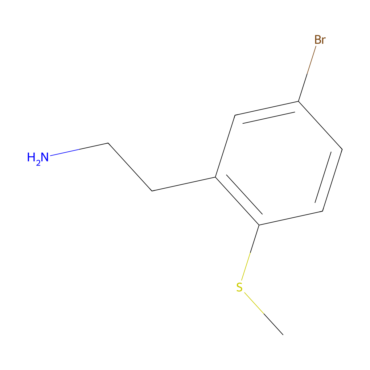 2-[5-Bromo-2-(methylsulfanyl)phenyl]ethan-1-amine molecular structure, CAS 1702363-38-9