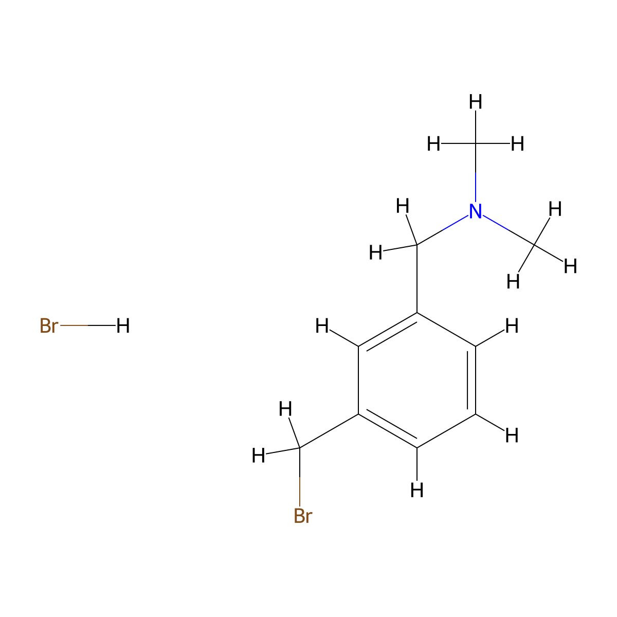 {[3-(Bromomethyl)phenyl]methyl}dimethylamine hydrobromide molecular structure, CAS 1702365-13-6