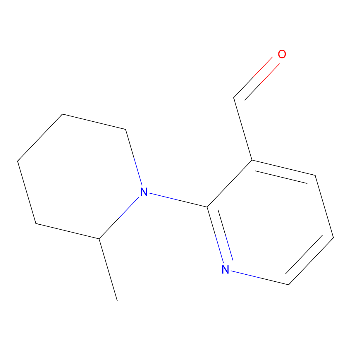 2-(2-Methylpiperidin-1-yl)nicotinaldehyde molecular structure, CAS 1702417-33-1