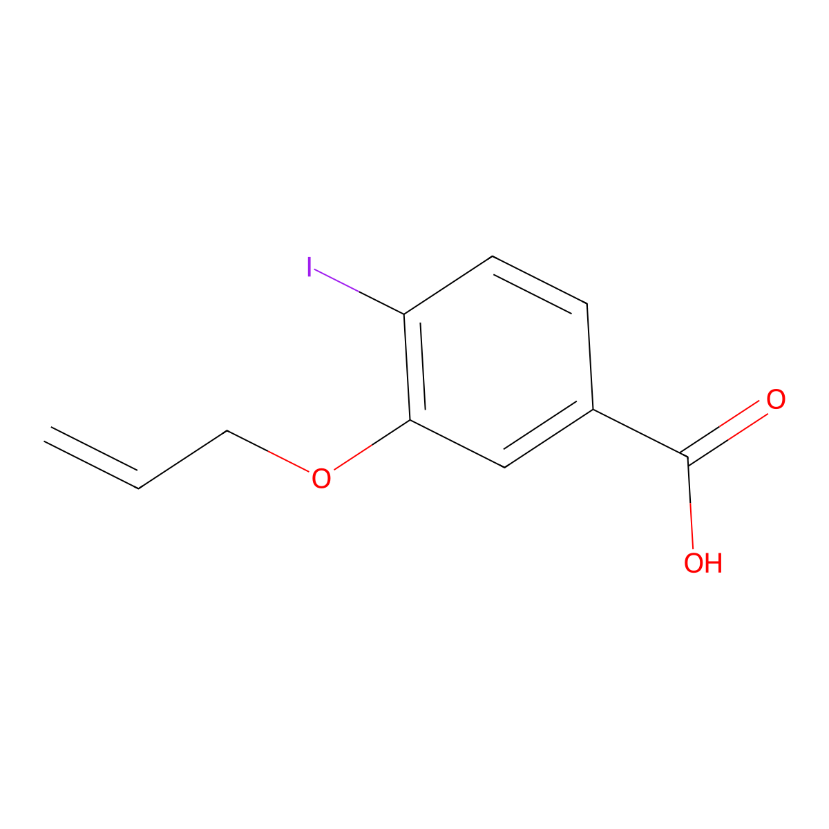 3-(Allyloxy)-4-iodobenzoic acid molecular structure, CAS 1702434-33-0