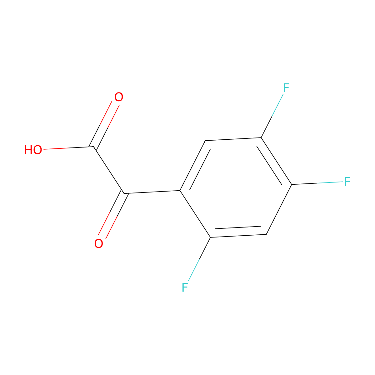 2-Oxo-2-(2,4,5-trifluorophenyl)acetic acid molecular structure, CAS 1702443-94-4