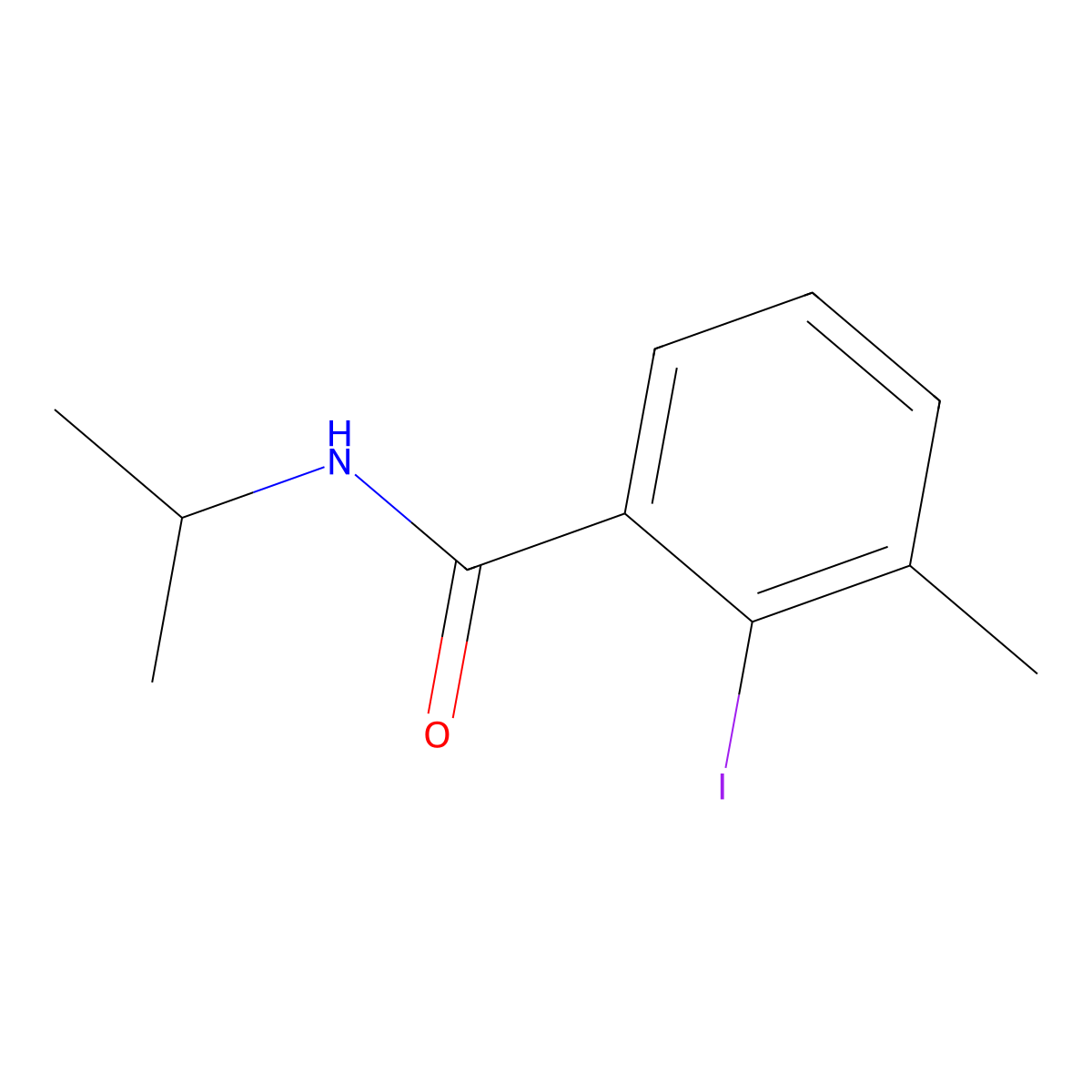 2-Iodo-N-isopropyl-3-methylbenzamide molecular structure, CAS 1702458-24-9