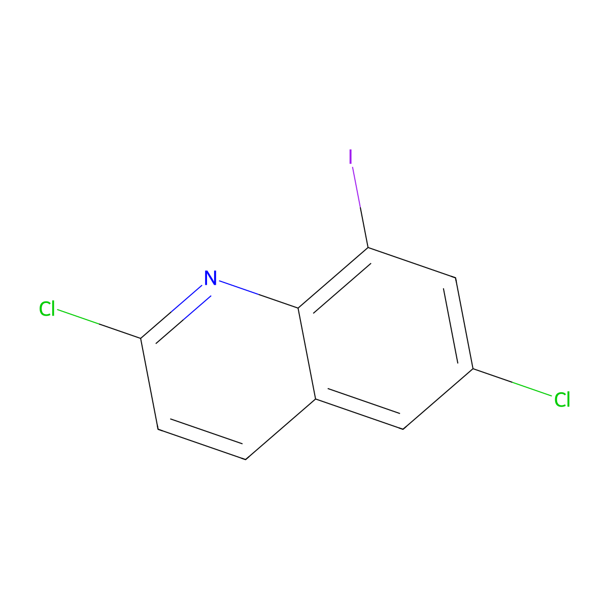 2,6-Dichloro-8-iodoquinoline molecular structure, CAS 1702467-60-4