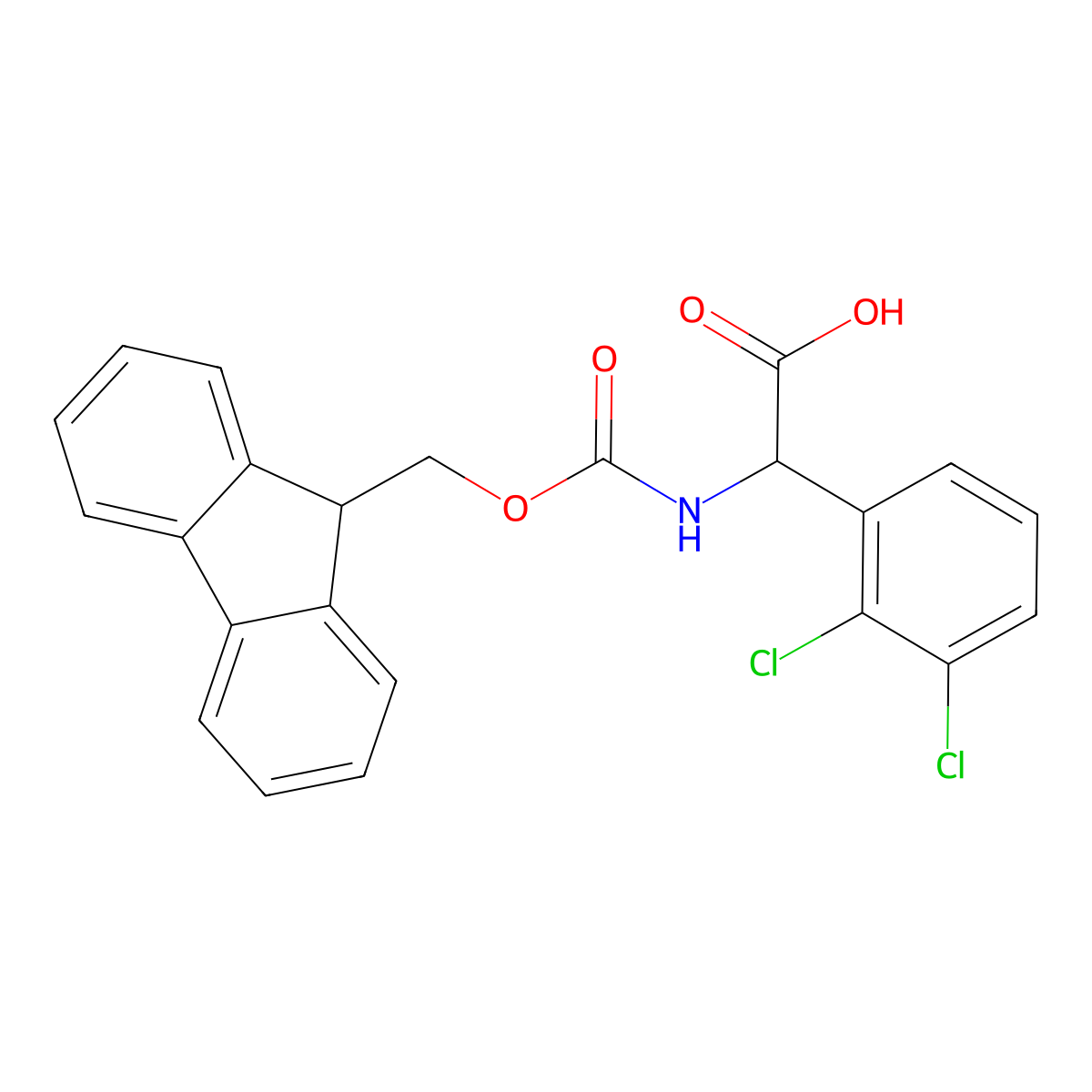 2-(2,3-dichlorophenyl)-2-({[(9H-fluoren-9-yl)methoxy]carbonyl}amino)acetic acid molecular structure, CAS 1702470-59-4