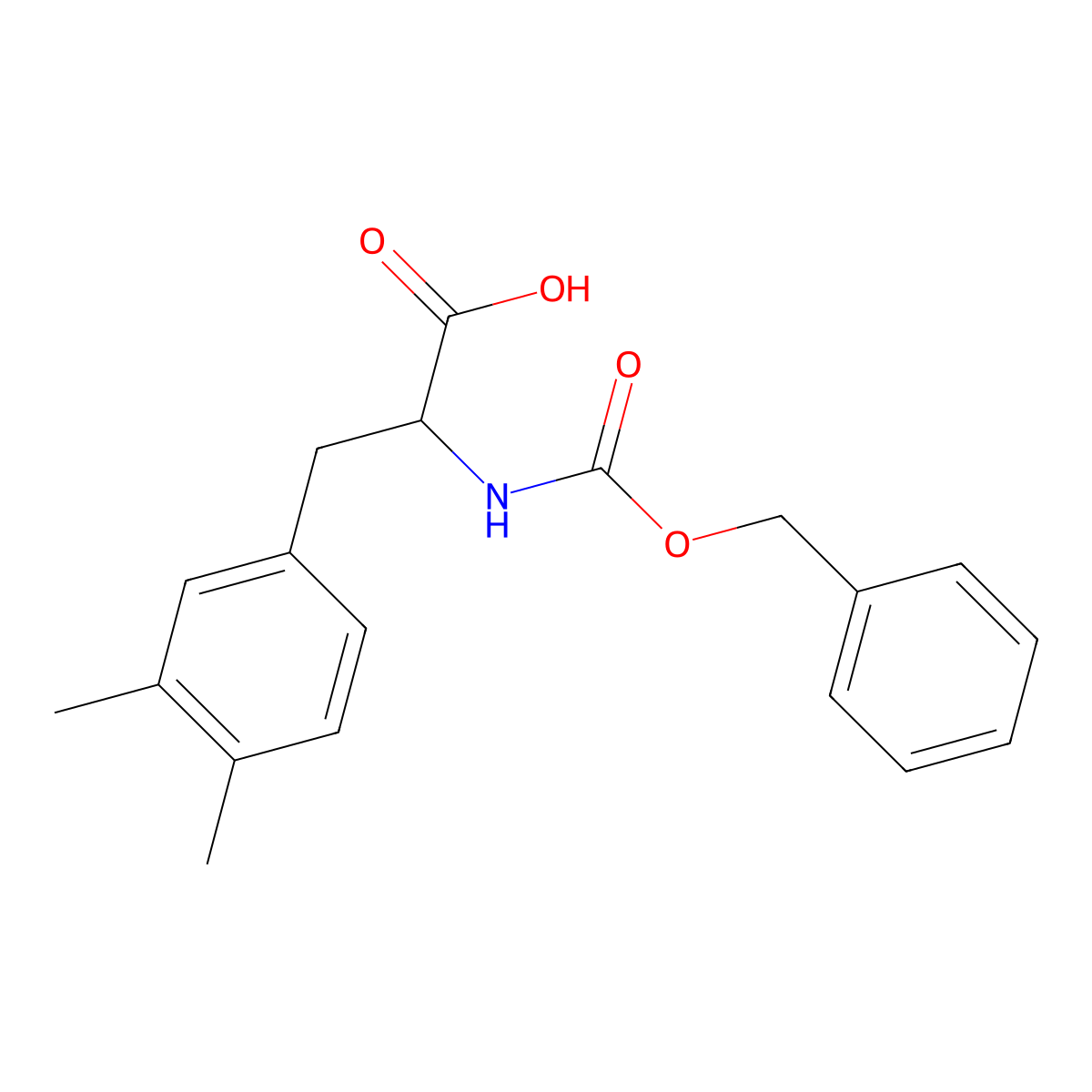 2-{[(Benzyloxy)carbonyl]amino}-3-(3,4-dimethylphenyl)propanoic acid molecular structure, CAS 1702498-68-7