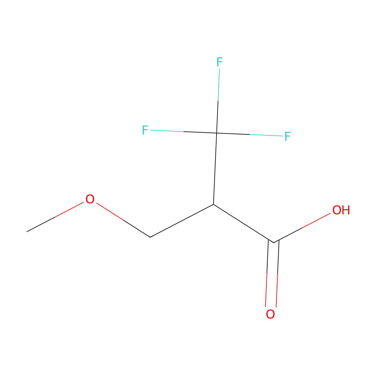 3,3,3-Trifluoro-2-(methoxymethyl)propanoic acid molecular structure, CAS 1702501-10-7