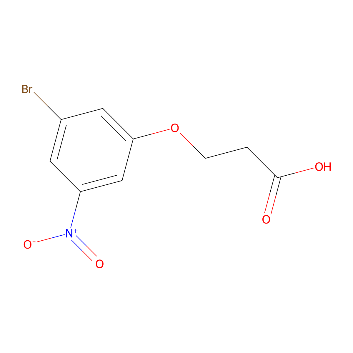 3-(3-Bromo-5-nitrophenoxy)propanoicacid molecular structure, CAS 1702510-87-9