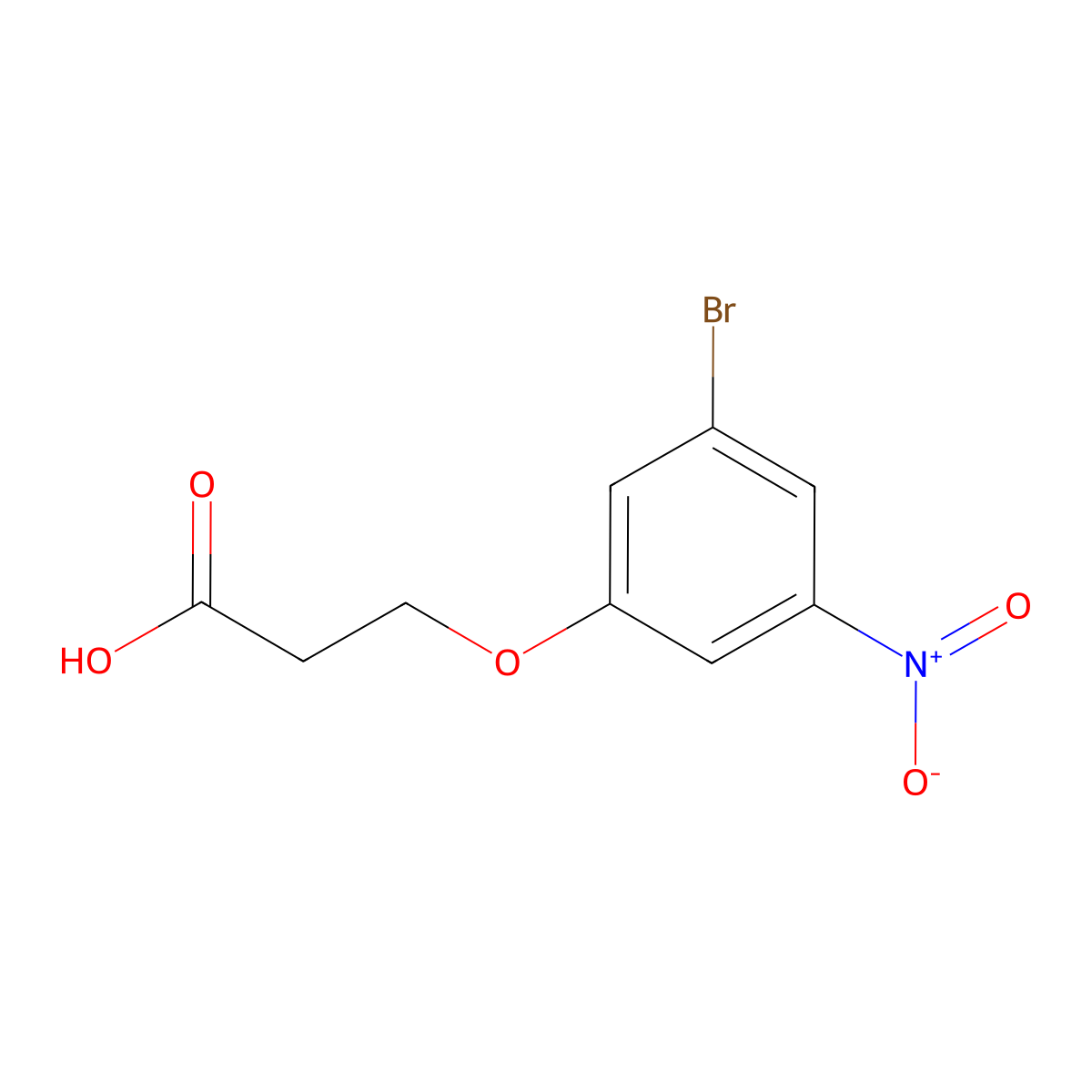 3-(3-Bromo-5-nitrophenoxy)propanoicacid molecular structure, CAS 1702510-87-9