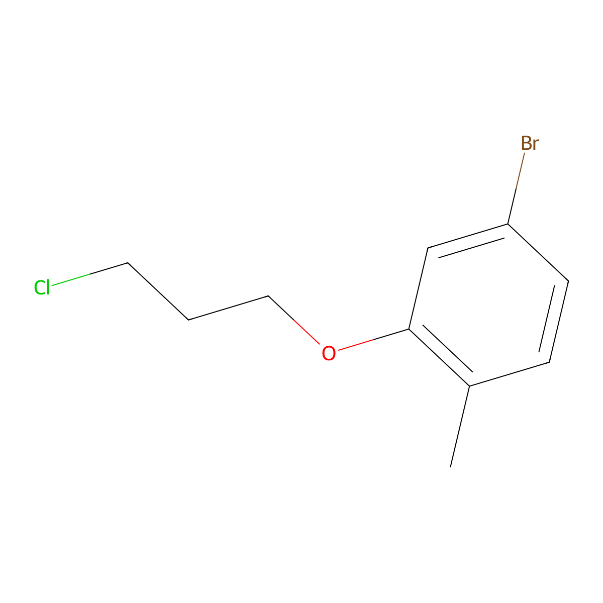 4-Bromo-2-(3-chloropropoxy)-1-methylbenzene molecular structure, CAS 1702515-74-9