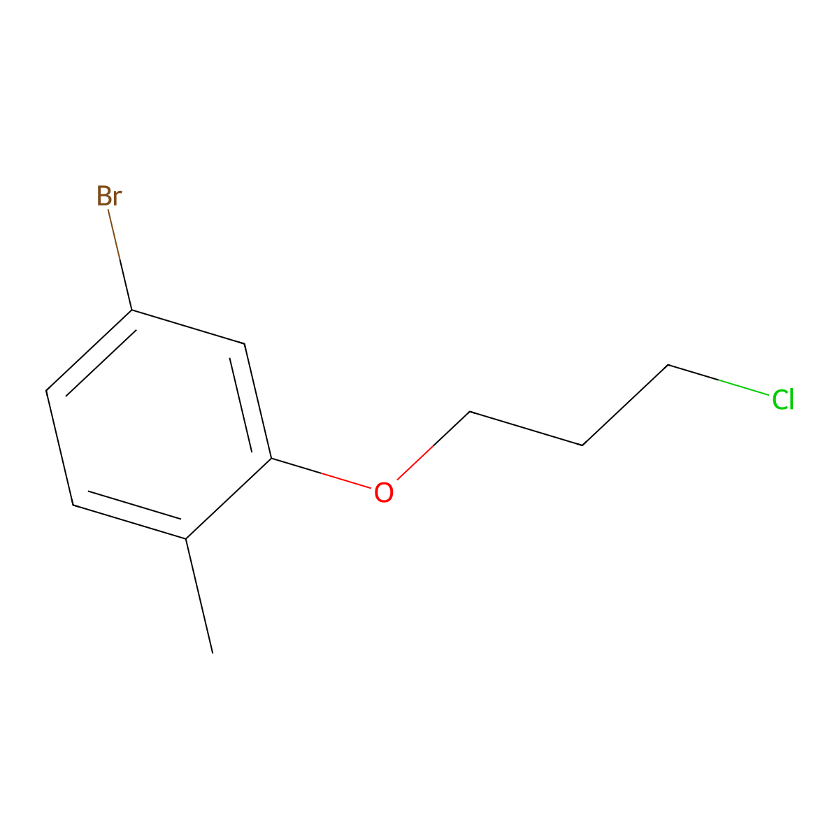 4-Bromo-2-(3-chloropropoxy)-1-methylbenzene molecular structure, CAS 1702515-74-9