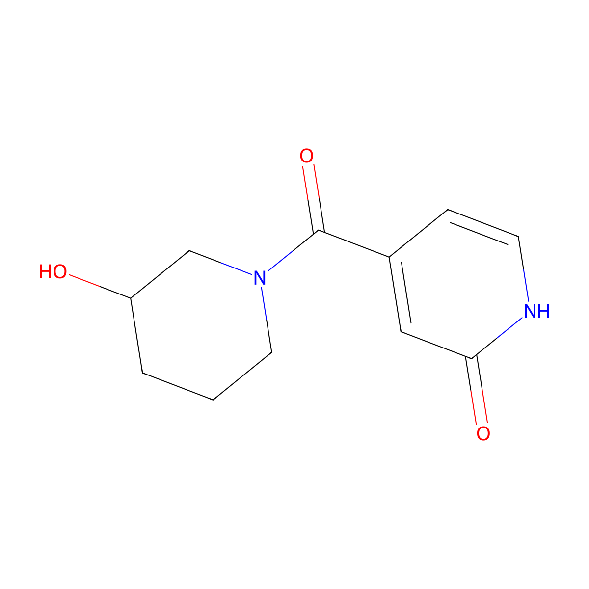 4-(3-hydroxypiperidine-1-carbonyl)pyridin-2(1H)-one molecular structure, CAS 1702529-08-5