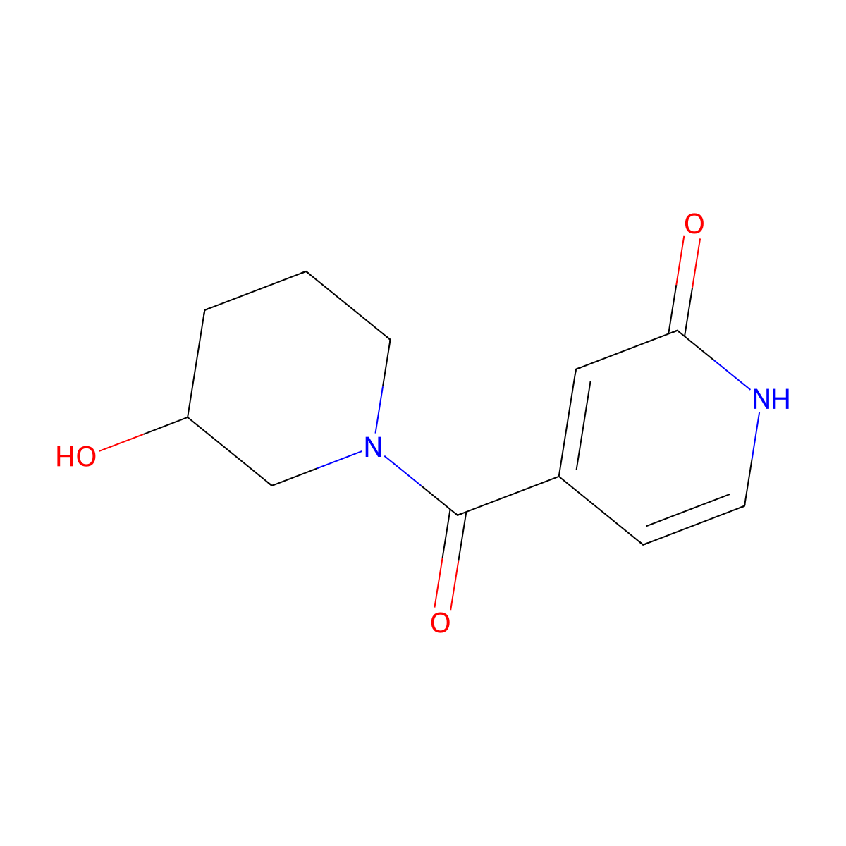 4-(3-hydroxypiperidine-1-carbonyl)pyridin-2(1H)-one molecular structure, CAS 1702529-08-5