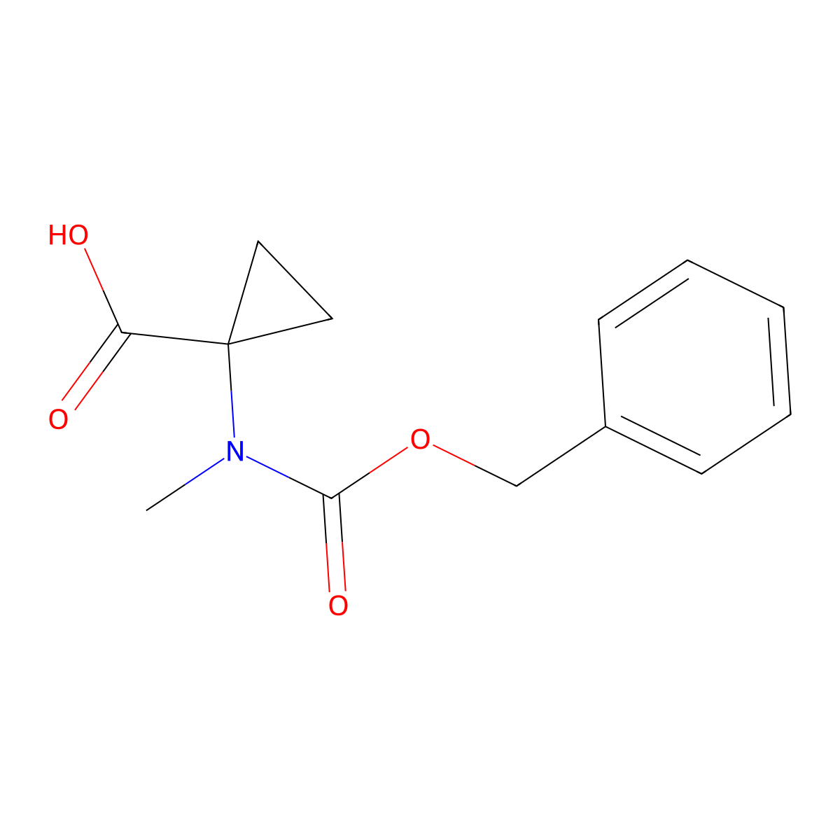 1-{[(Benzyloxy)carbonyl](methyl)amino}cyclopropane-1-carboxylic acid molecular structure, CAS 1702529-47-2