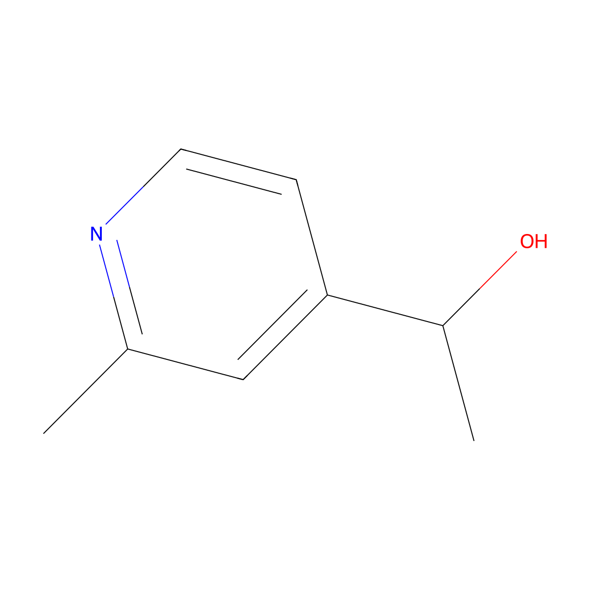 1-(2-Methylpyridin-4-yl)ethanol molecular structure, CAS 1702539-36-3