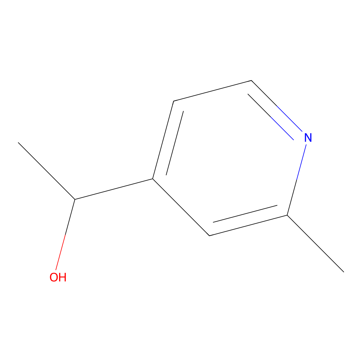 1-(2-Methylpyridin-4-yl)ethanol molecular structure, CAS 1702539-36-3