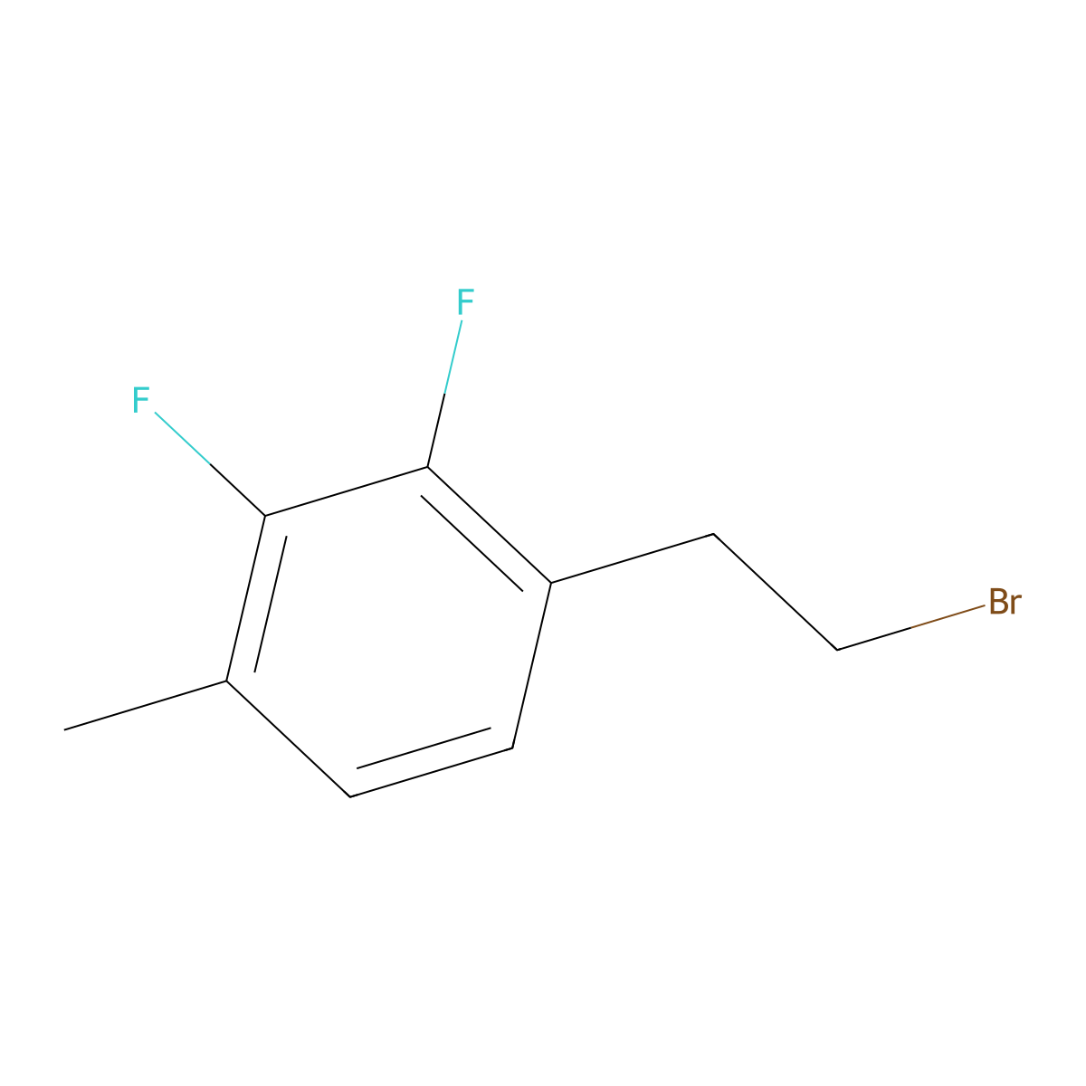1-(2-Bromoethyl)-2,3-difluoro-4-methylbenzene molecular structure, CAS 1702567-97-2