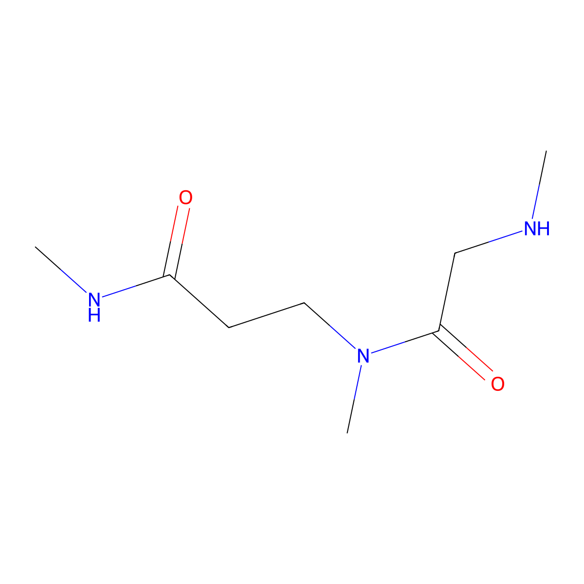 N-methyl-3-[N-methyl-2-(methylamino)acetamido]propanamide molecular structure, CAS 1702570-25-9