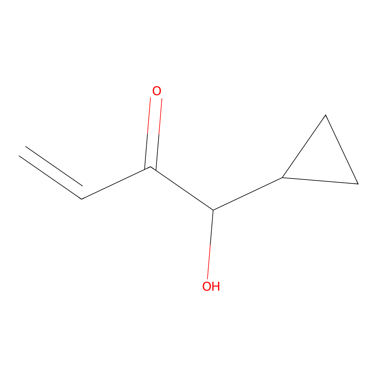 1-Cyclopropyl-1-hydroxybut-3-en-2-one molecular structure, CAS 1702570-30-6