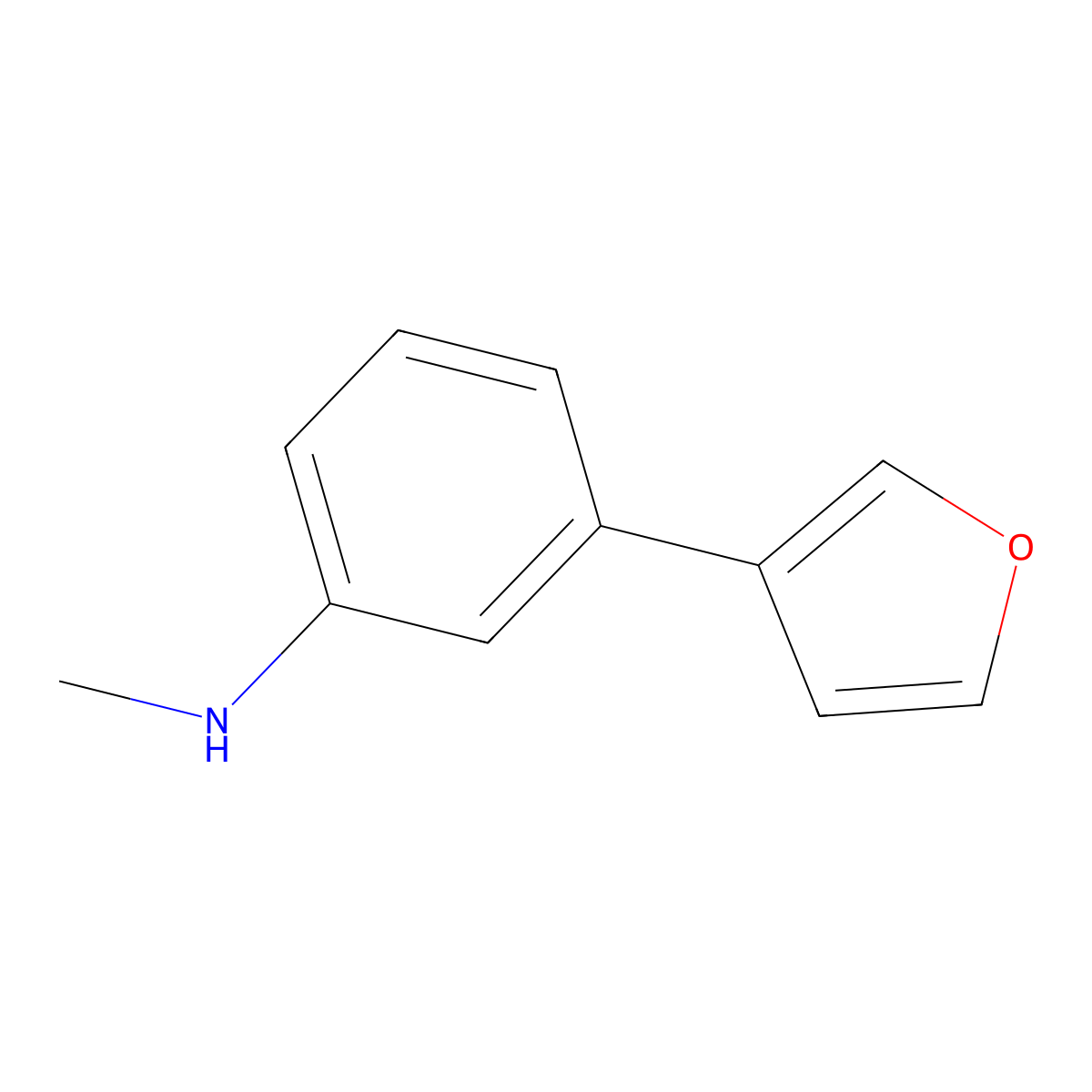 3-(3-Furanyl)-N-methylbenzenamine molecular structure, CAS 1702576-61-1