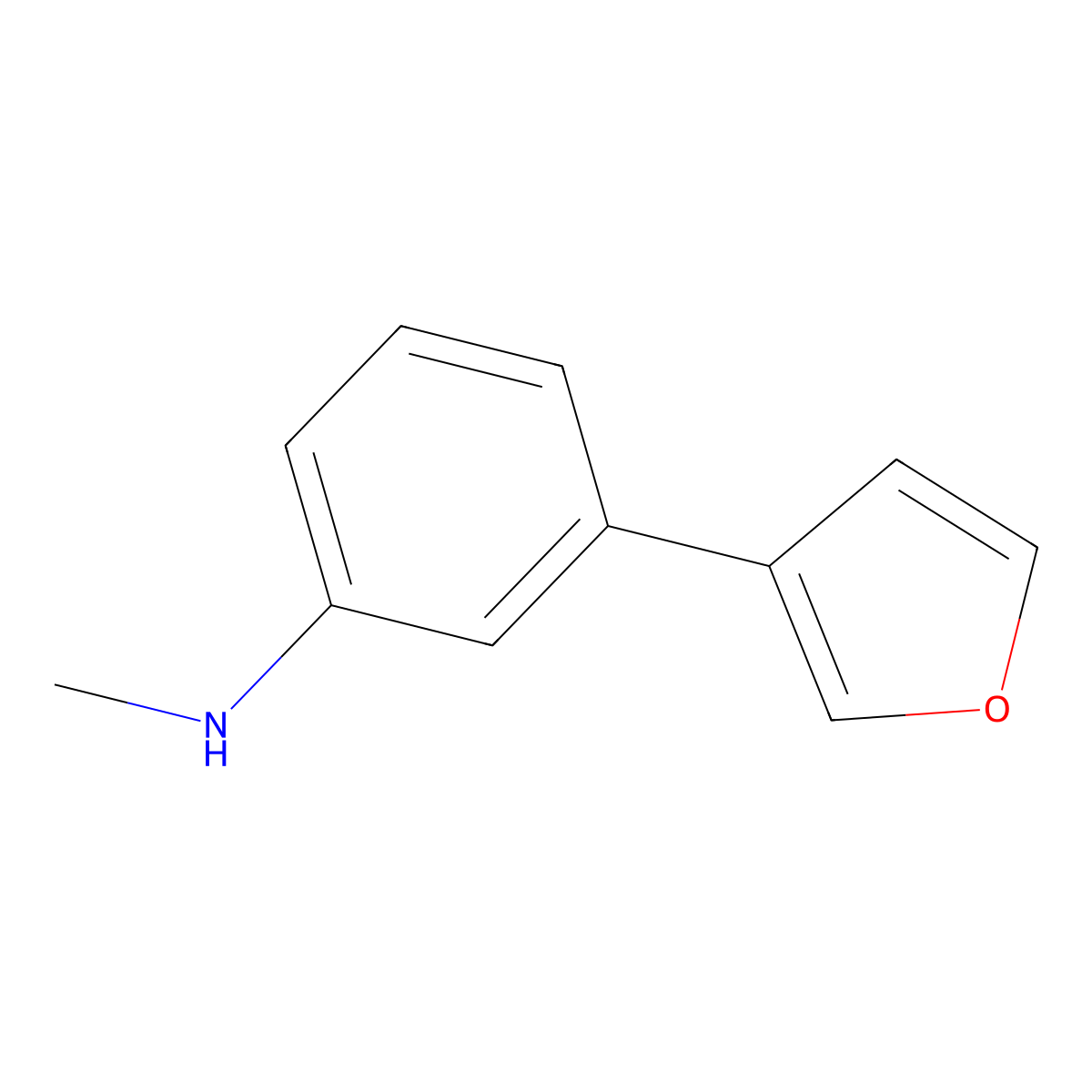 3-(3-Furanyl)-N-methylbenzenamine molecular structure, CAS 1702576-61-1
